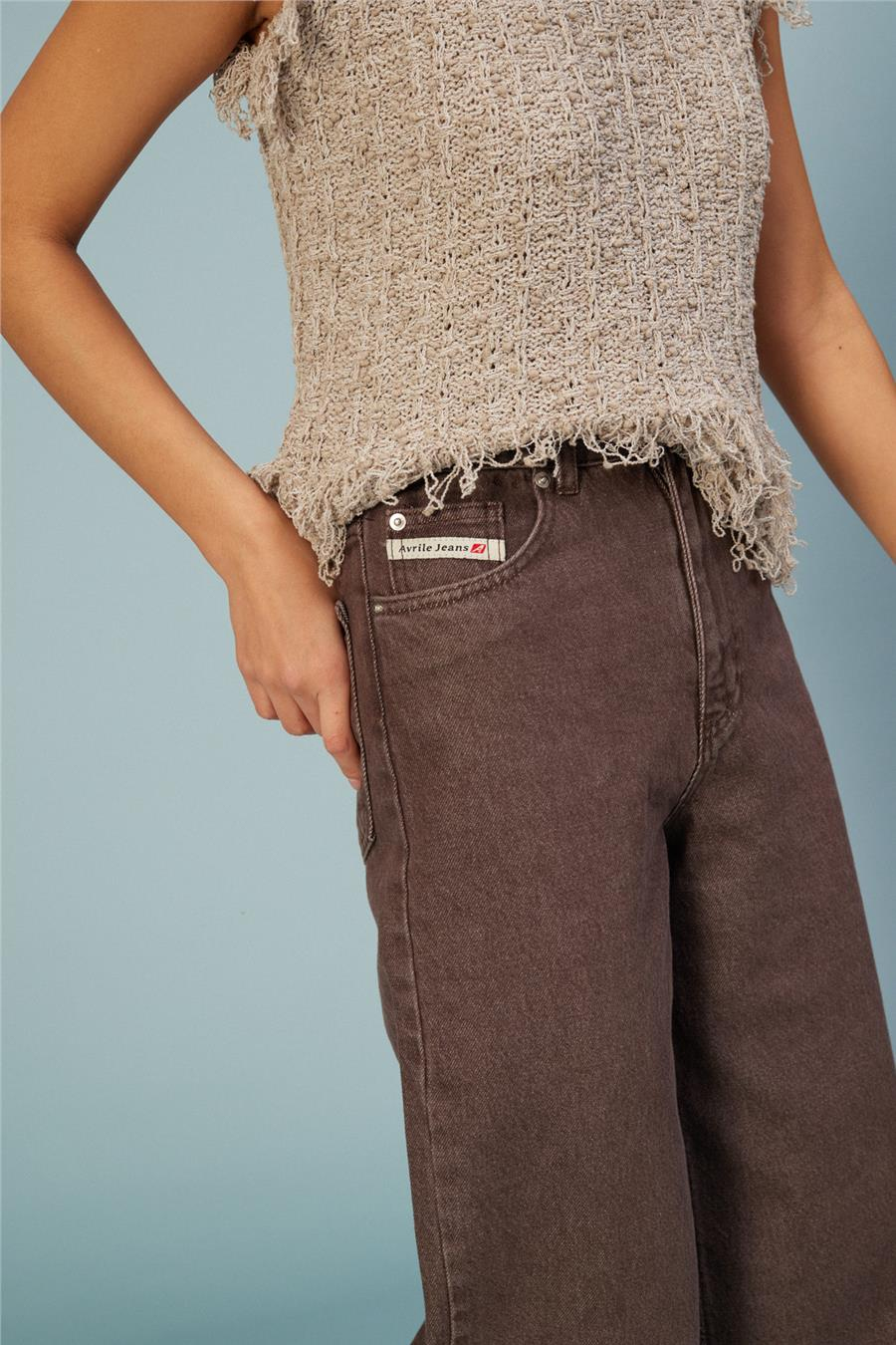Nisan RELAXED FIT DENIM PANTOLON KAHVE N26-2293