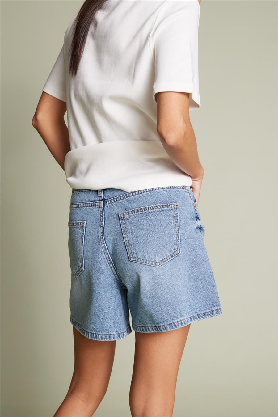 Nisan TAŞLI DENIM ŞORT MAVİ N26-2394