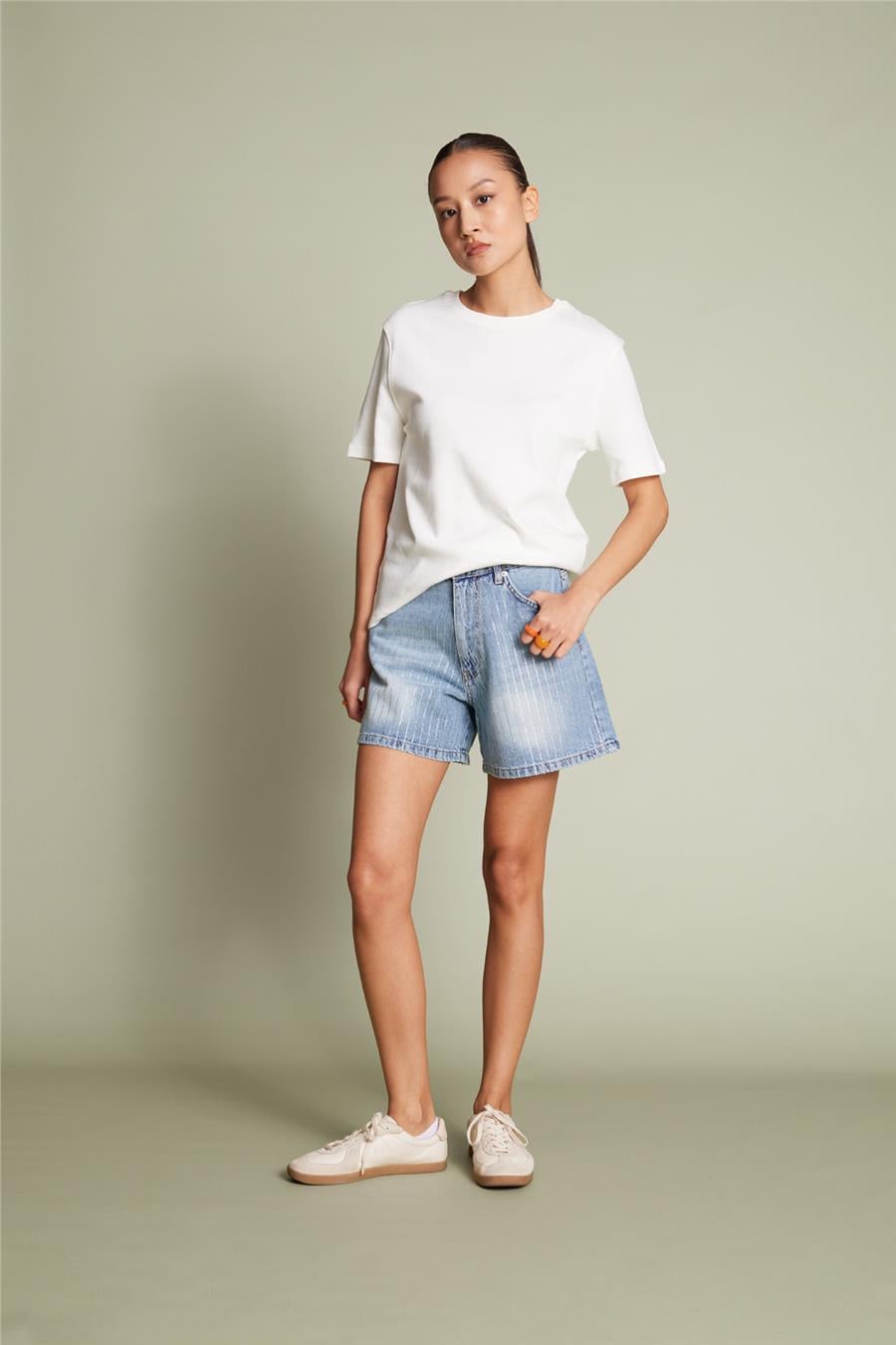 Nisan TAŞLI DENIM ŞORT MAVİ N26-2394