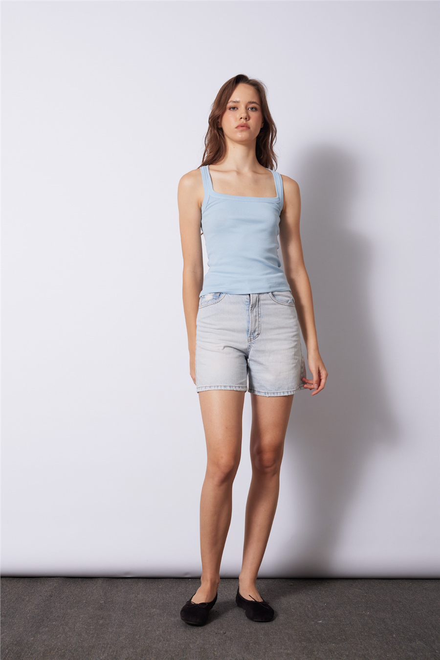 Nisan U YAKA ASKILI PAMUKLU TOP BEBE MAVİ N26-2381