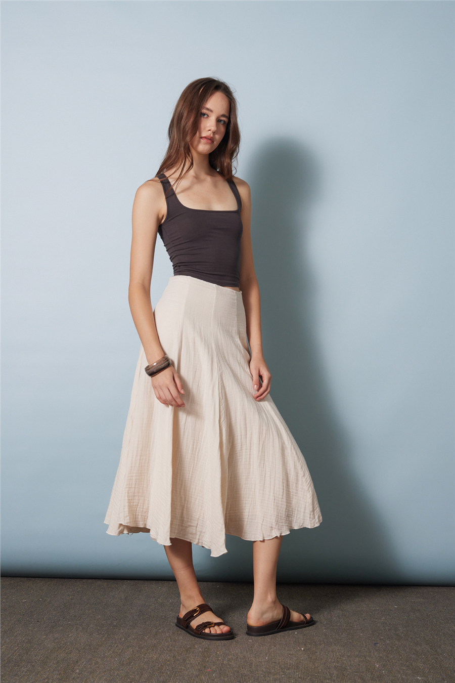 Nisan VOLANLI UZUN ETEK NATUREL N25-2185