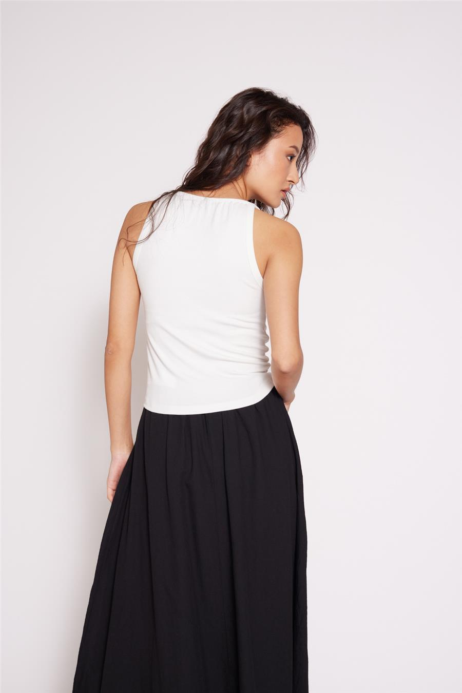 Nisan YUMUŞAK DOKULU HALTER TOP EKRU N26-2373