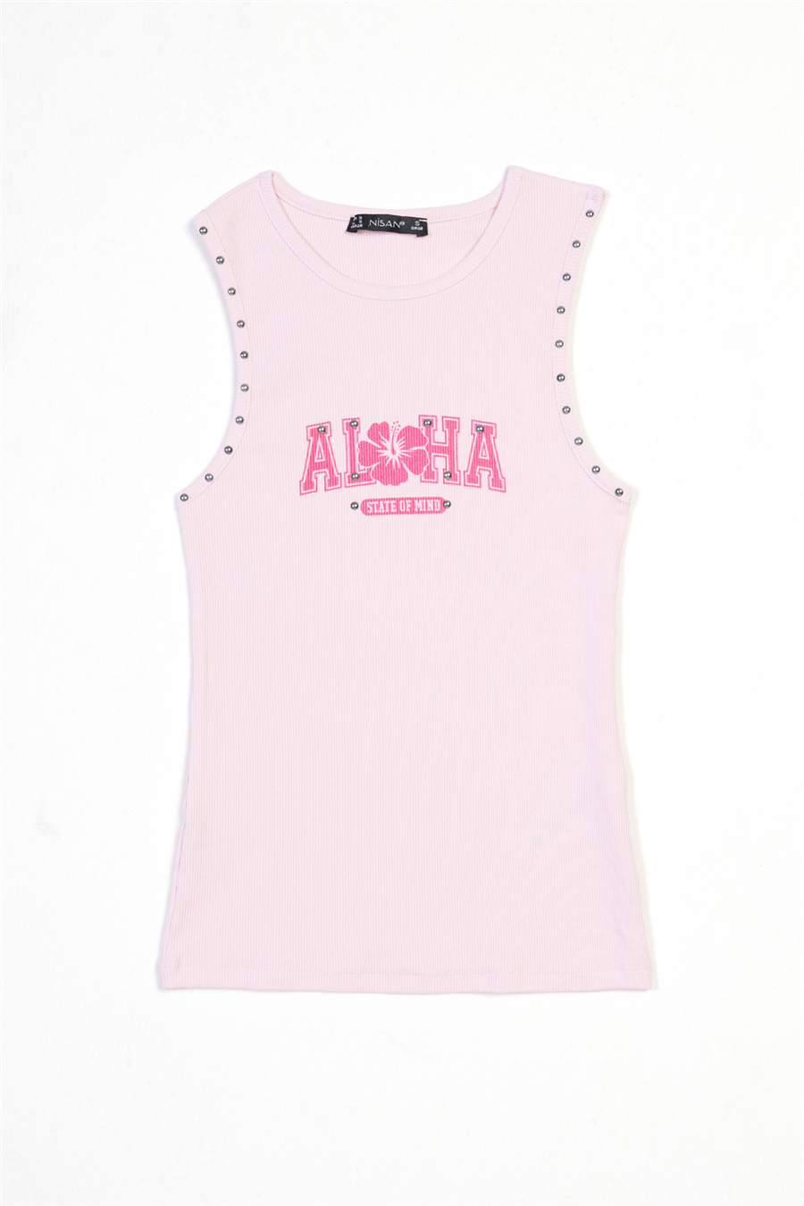 Nisan ZIMBALI VE BASKILI FİTİLLİ ATLET PEMBE N26-2432