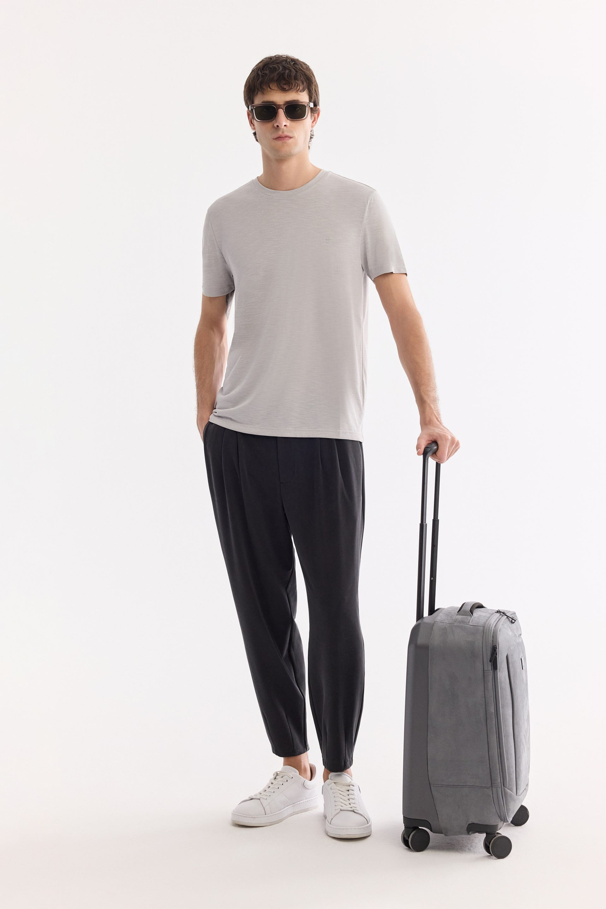 Light Grey Round Neck T-Shirt
