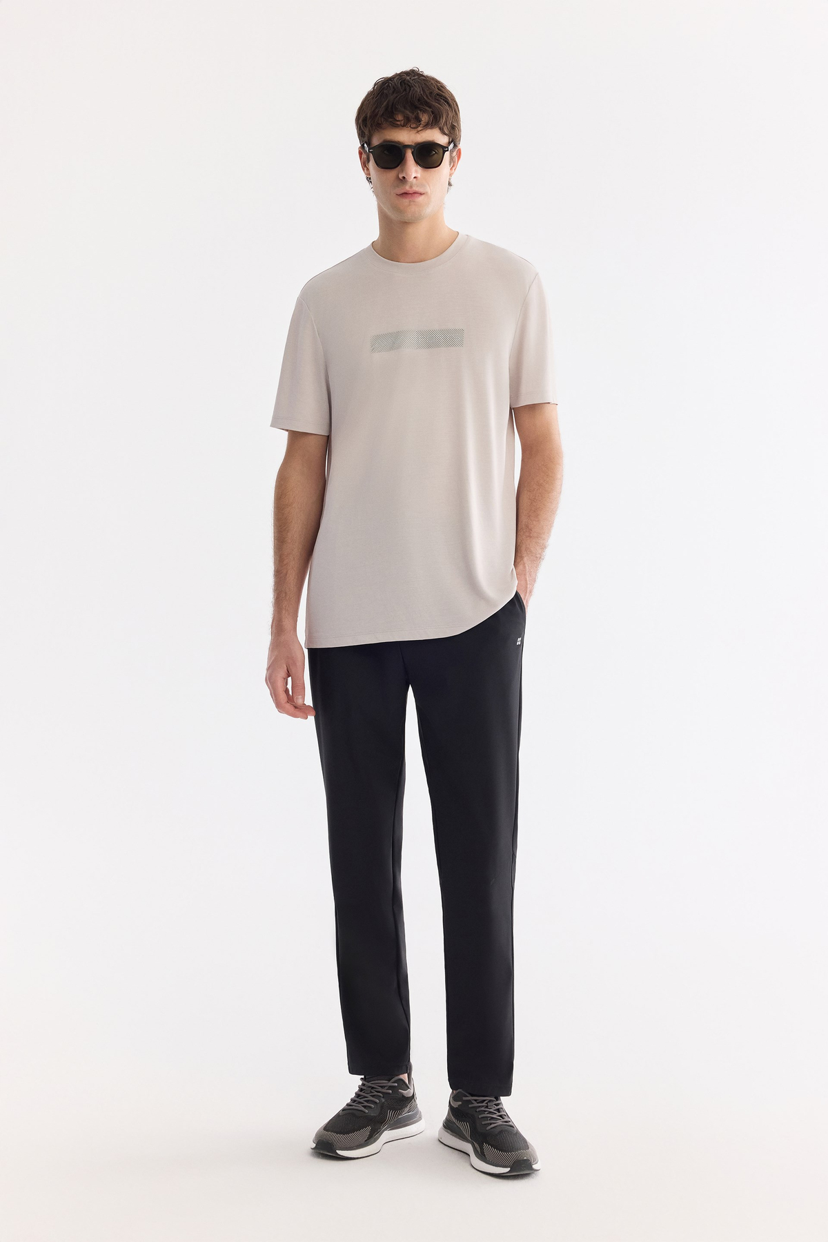 Açık Gri Bisiklet Yaka Enjeksiyon Baskılı Cupra Süprem T-Shirt