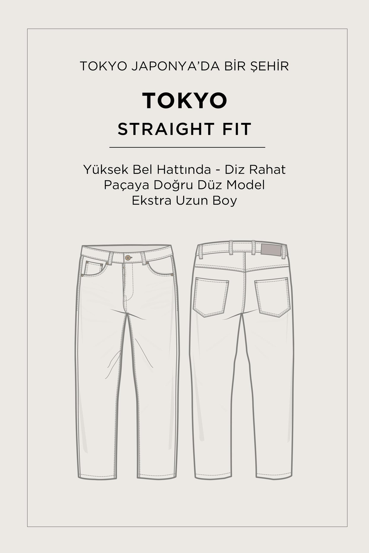 Açık Mavi Taş Yıkamalı Straight Fit Denim Pantolon