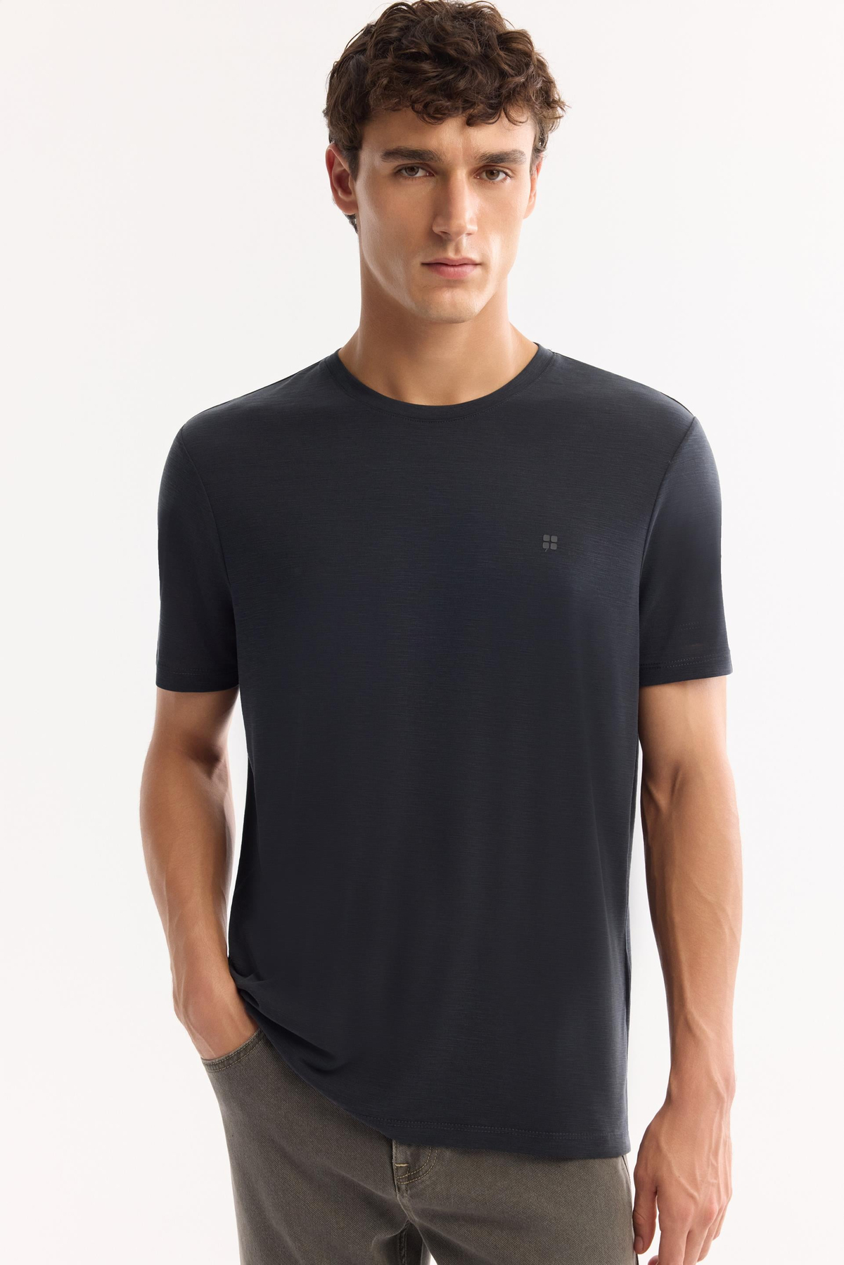 Anthracit Round Neck T-Shirt