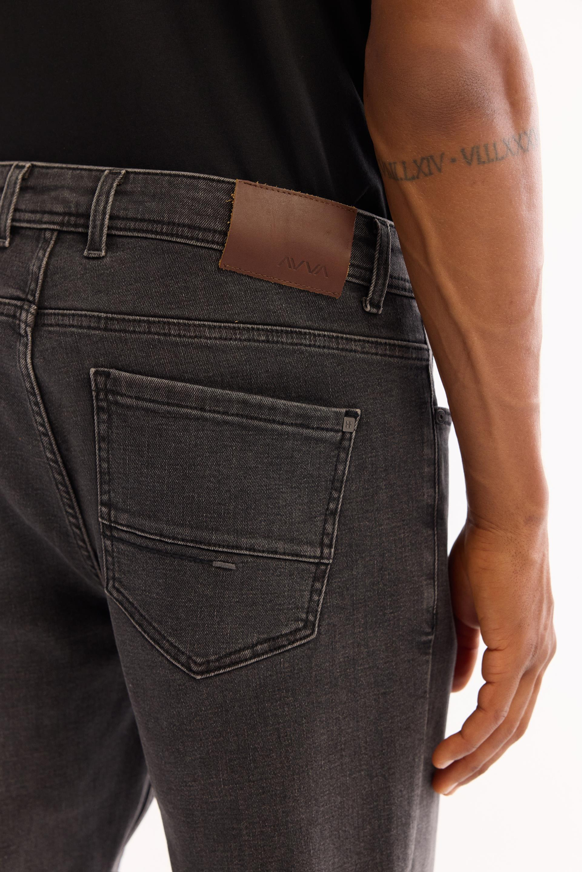 Antrasit Eskitme Yıkamalı Straight Fit Jean Pantolon