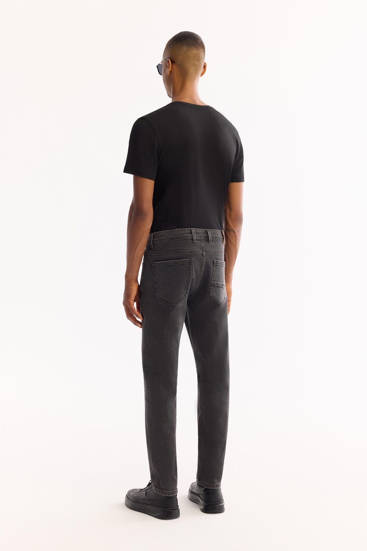 Antrasit Eskitme Yıkamalı Straight Fit Jean Pantolon