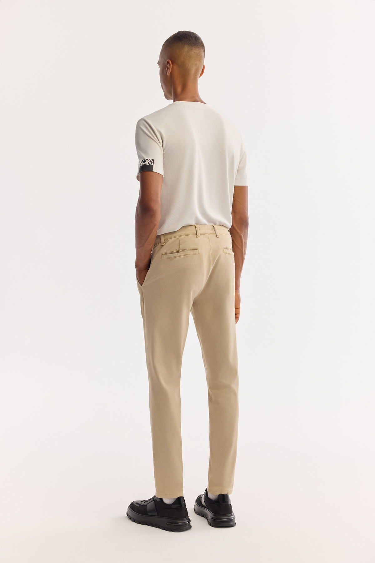 Bej Klasik Bel Soft Touch Chino Pantolon