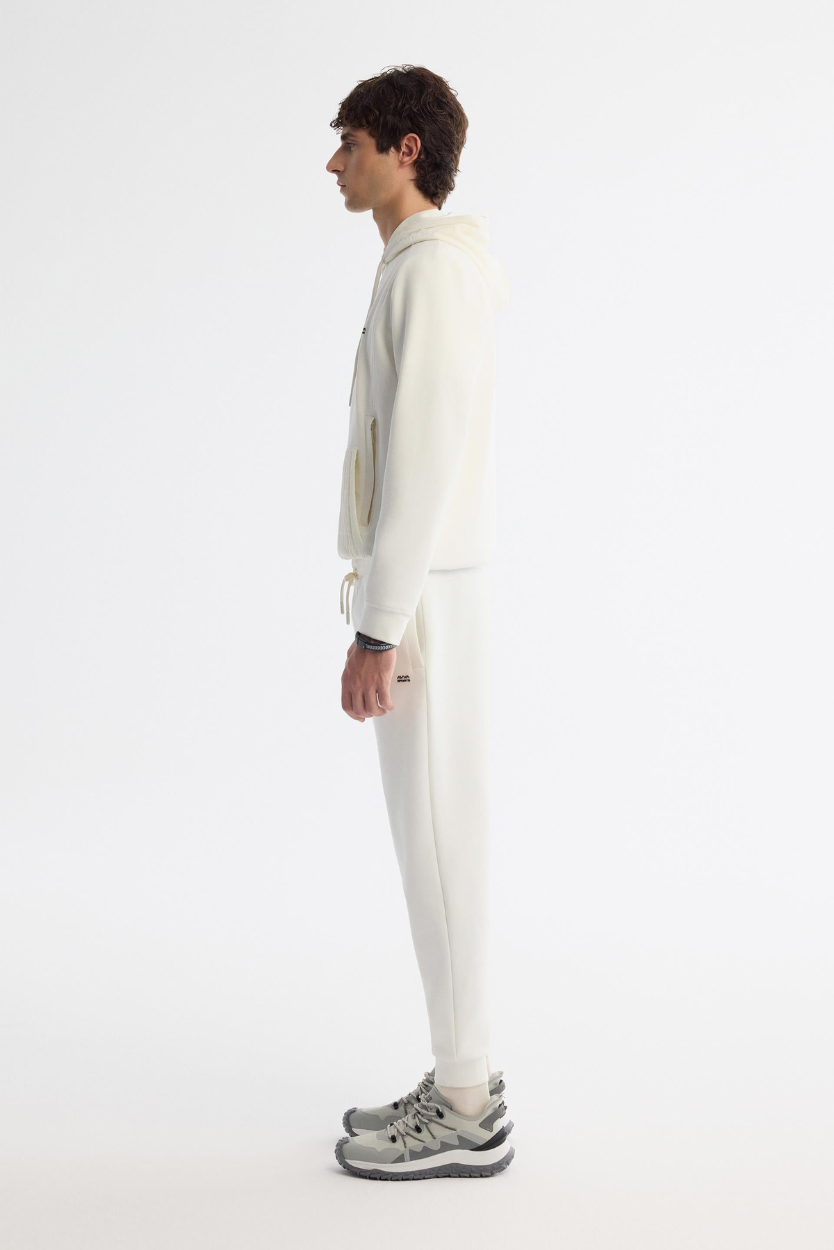 Ekru Baskılı Regular fit Jogger