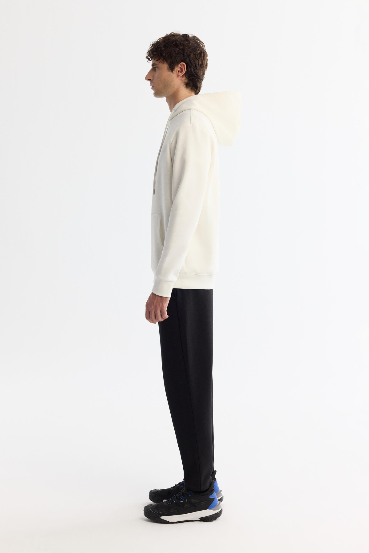 Ekru Kapüşonlu Sweatshirt