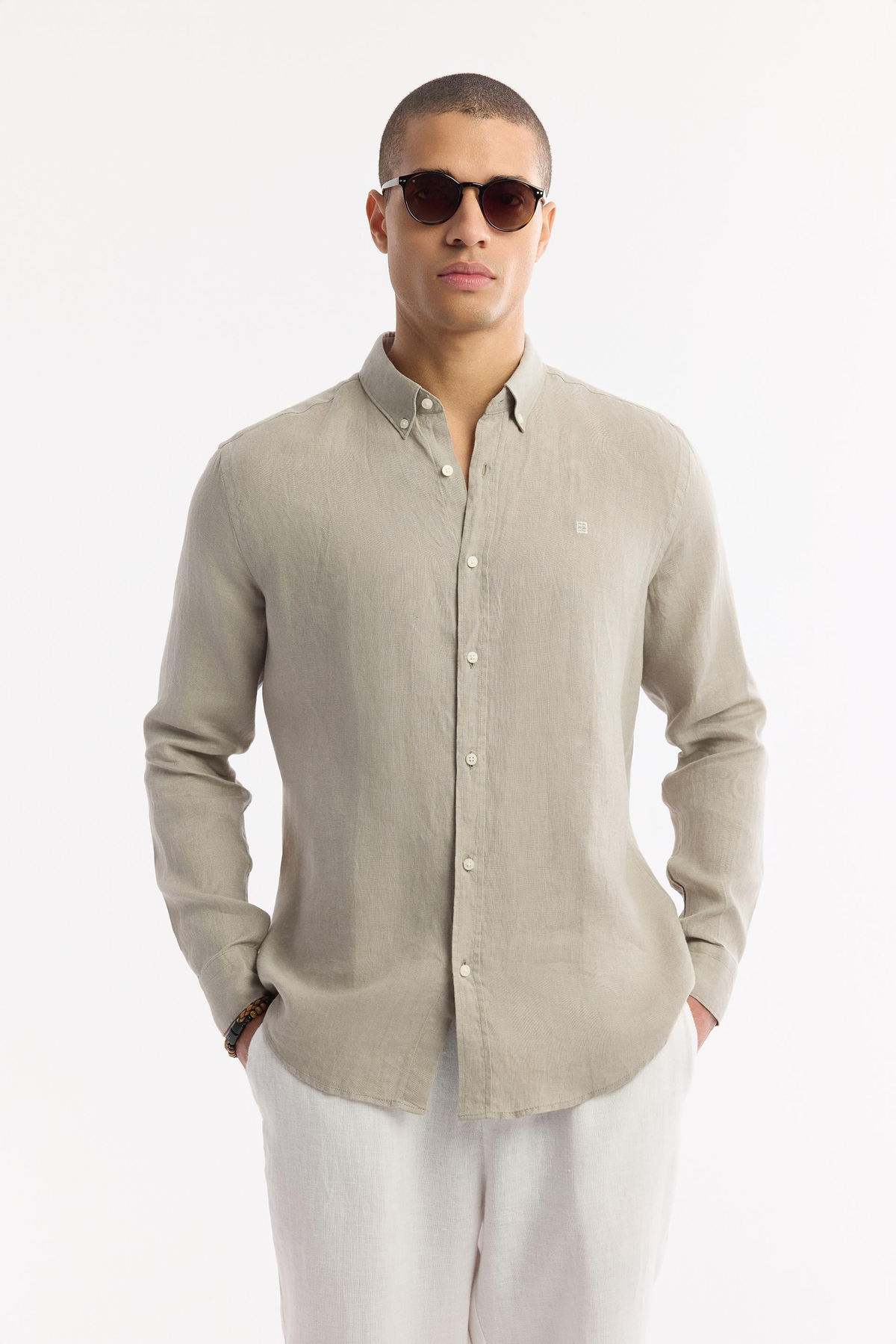 Grey Linen Shirt