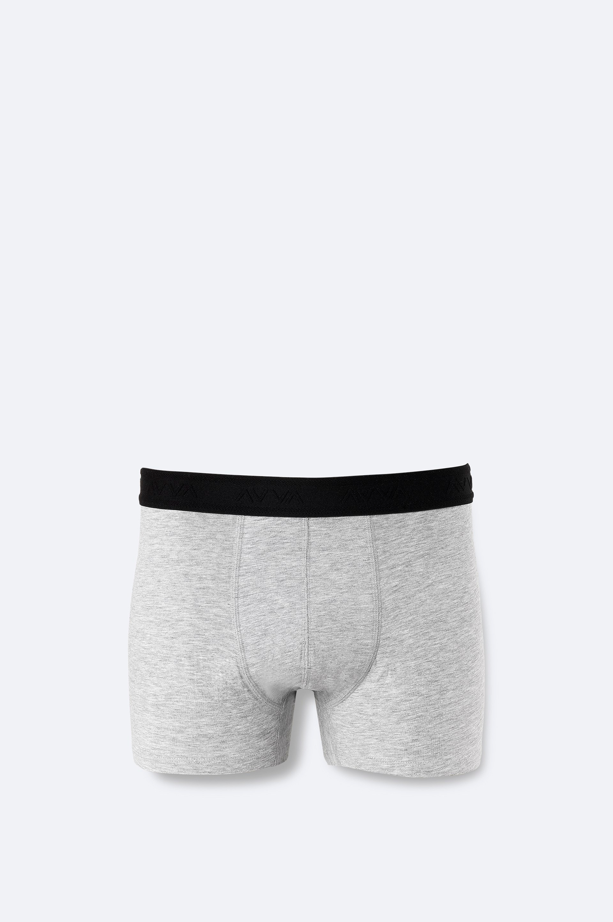 Gri Basic Pamuklu Tekli Boxer
