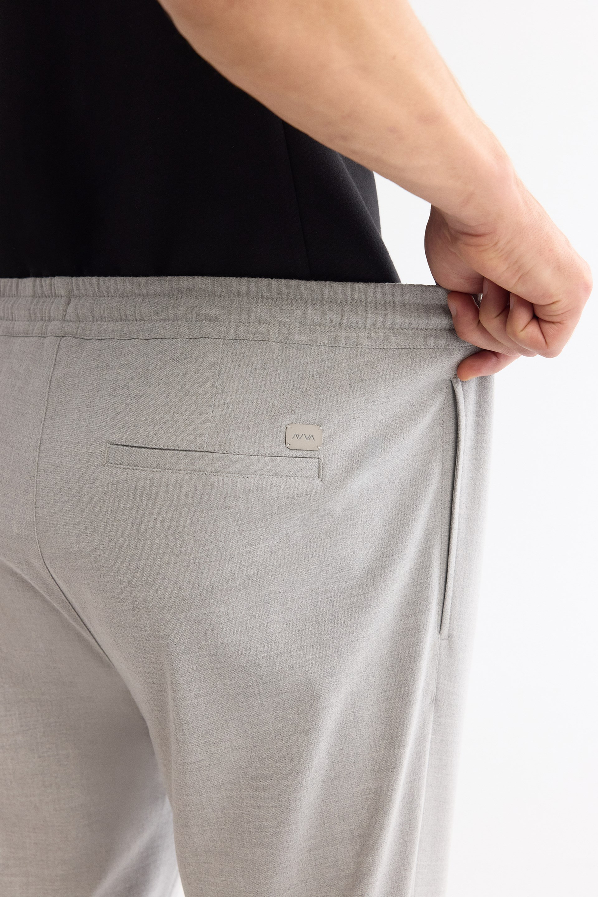Grey Drawstring Jogger Trousers