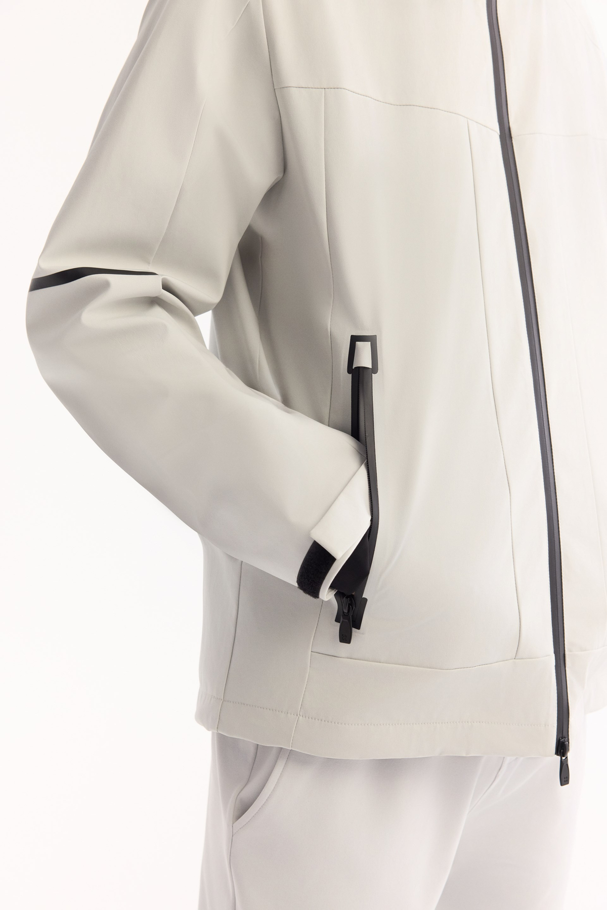 Grey Hooded Water Repellent Windproof Lightweight Jacket