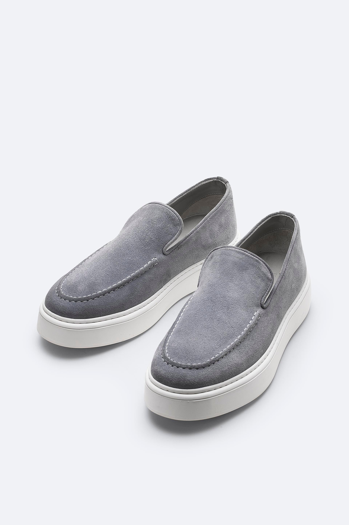Gri Loafer Ayakkabı