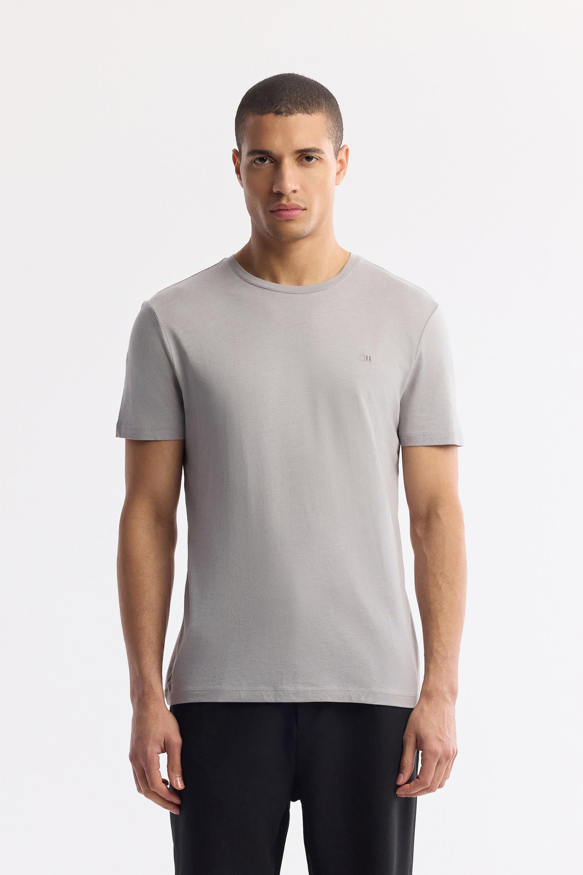 Grey Ultrasoft Crew Neck T-Shirt