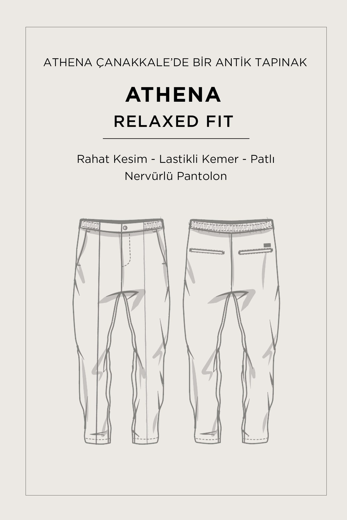 Grey Side Elastic Cotton Viscose Blend Pants