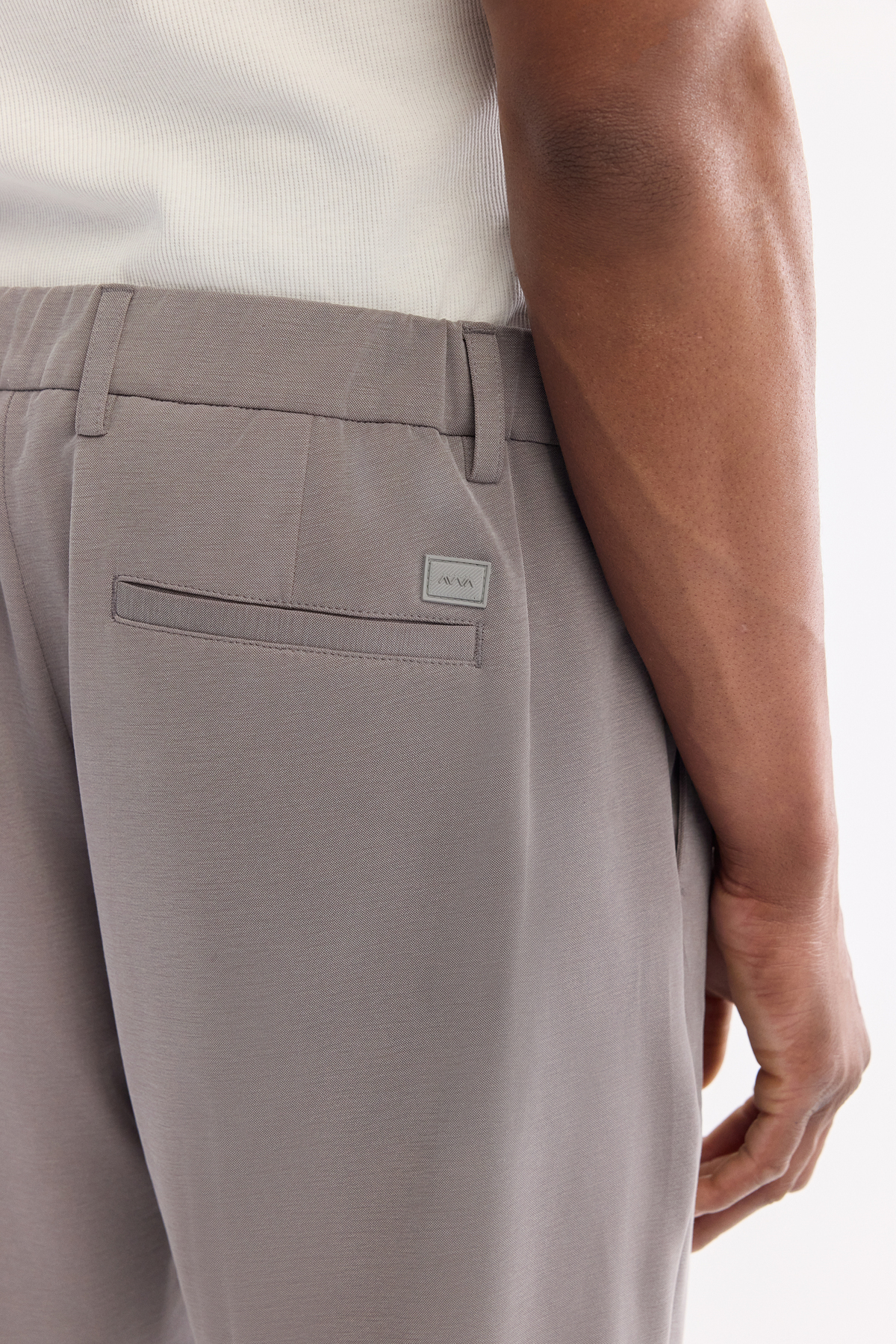 Gri Yumuşak Dokulu Lyocell Karışımlı Örme Baggy Fit Pantolon