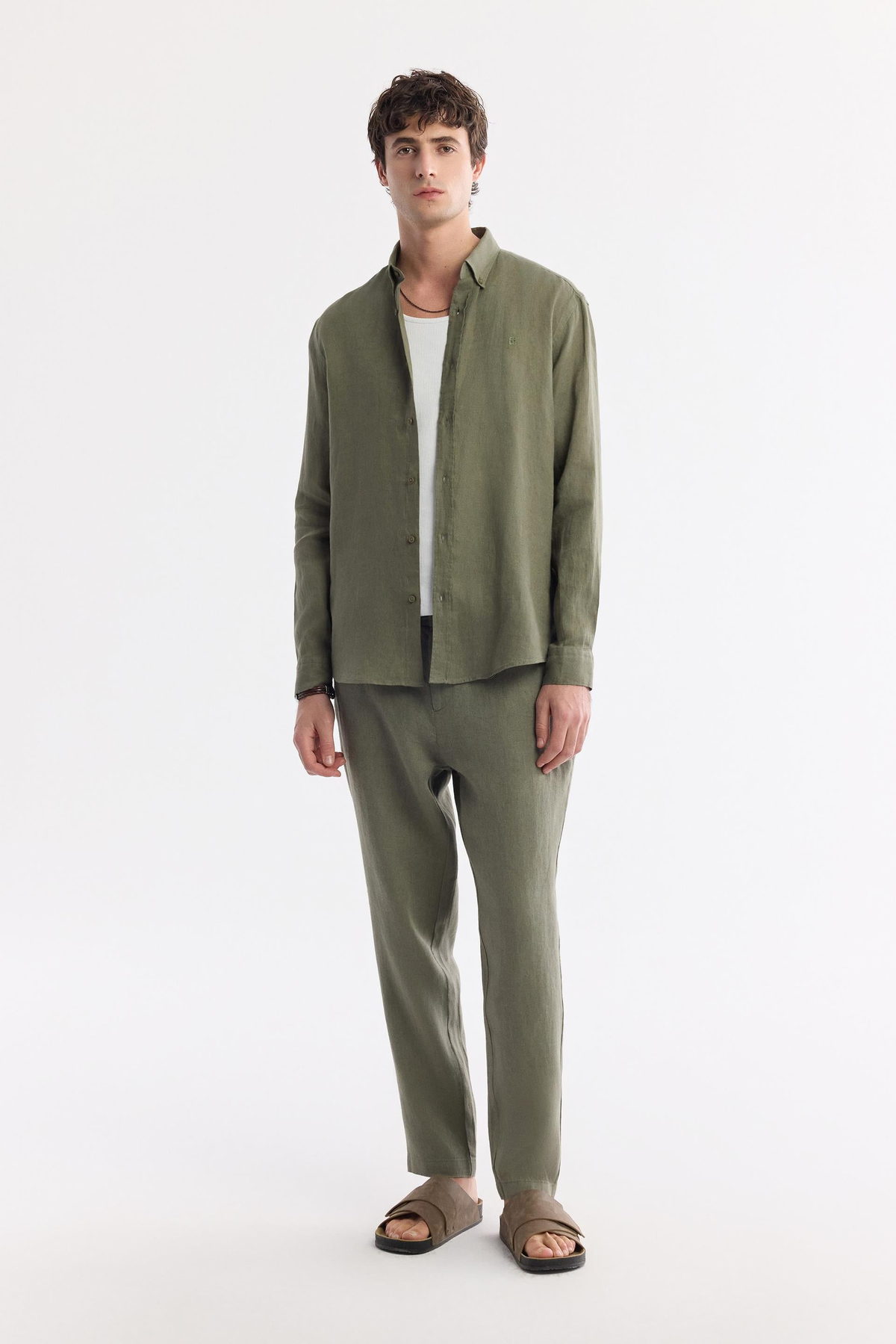 Khaki Linen Shirt