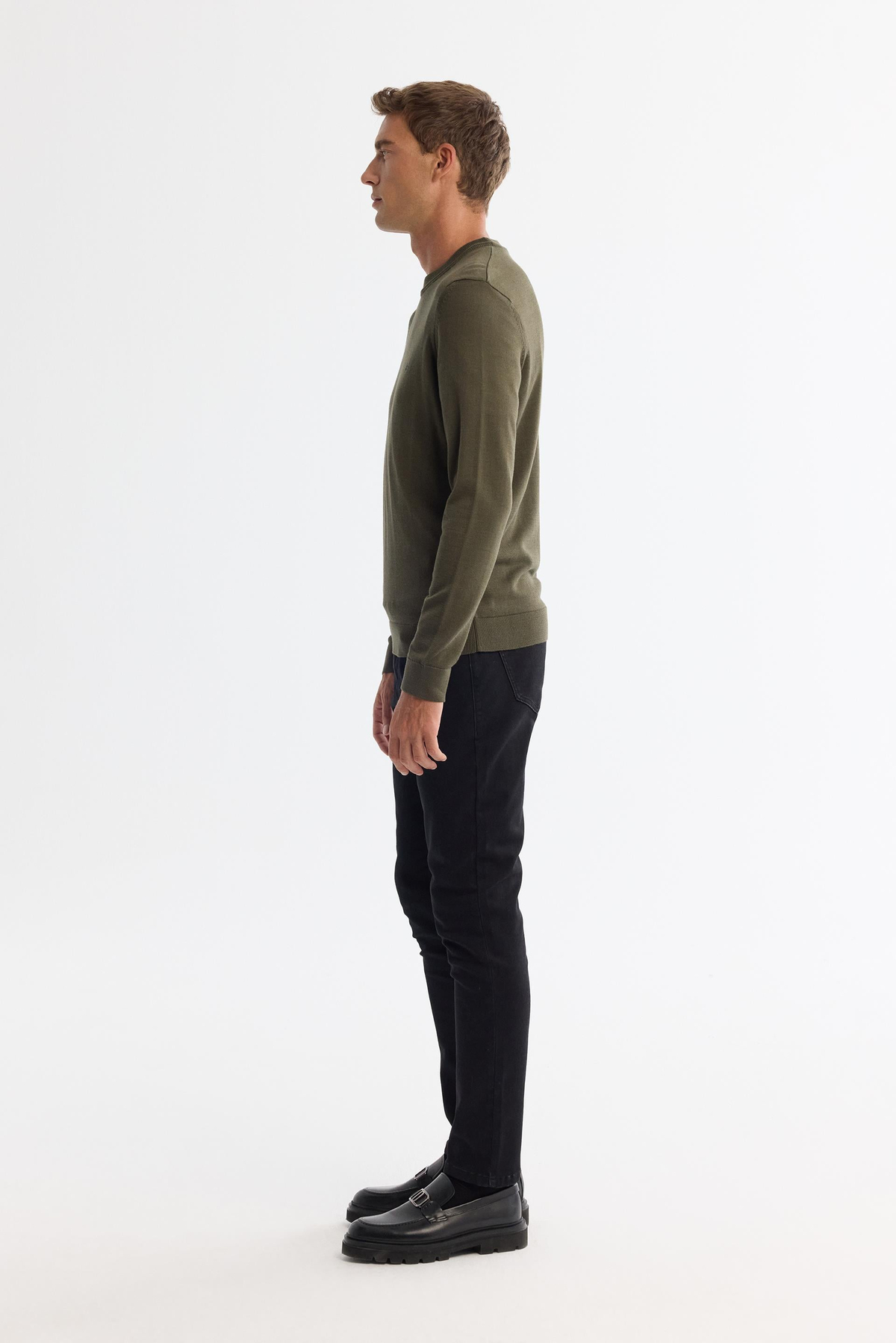 Khaki Crew Neck Jumper