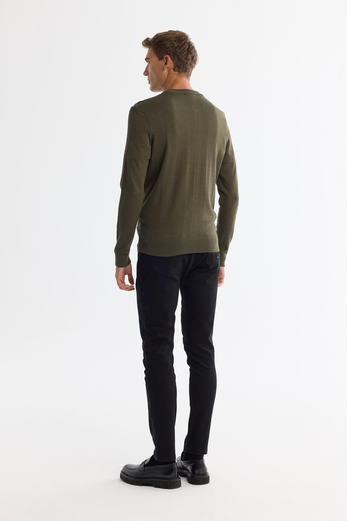 Khaki Crew Neck Jumper