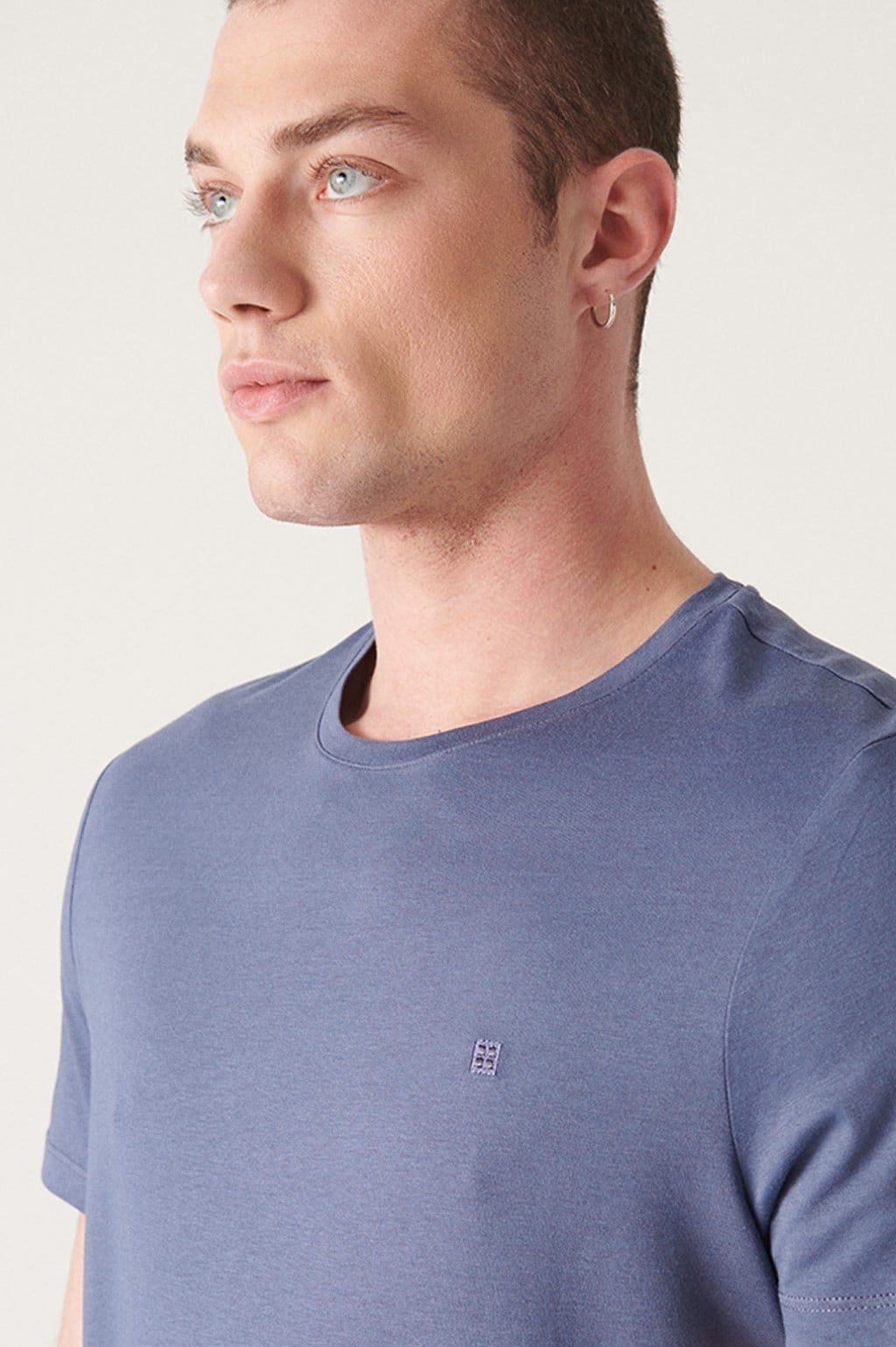 İndigo Ultrasoft Bisiklet Yaka Basic Modal T-Shirt