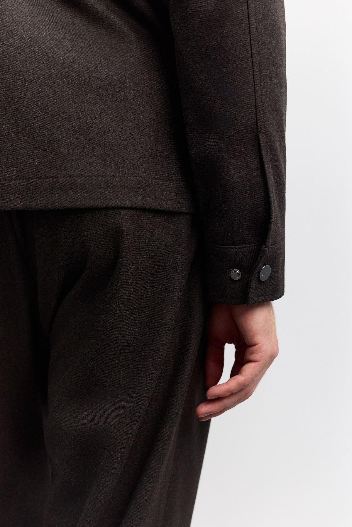 Kahve Yumuşak Tuşeli Fermuar Kapamalı Uzun Kollu Comfort Fit Gömlek Ceket