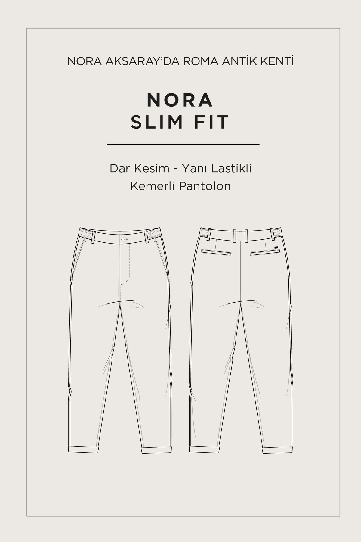 Dark Navy Side Elastic Easy-Iron Pants