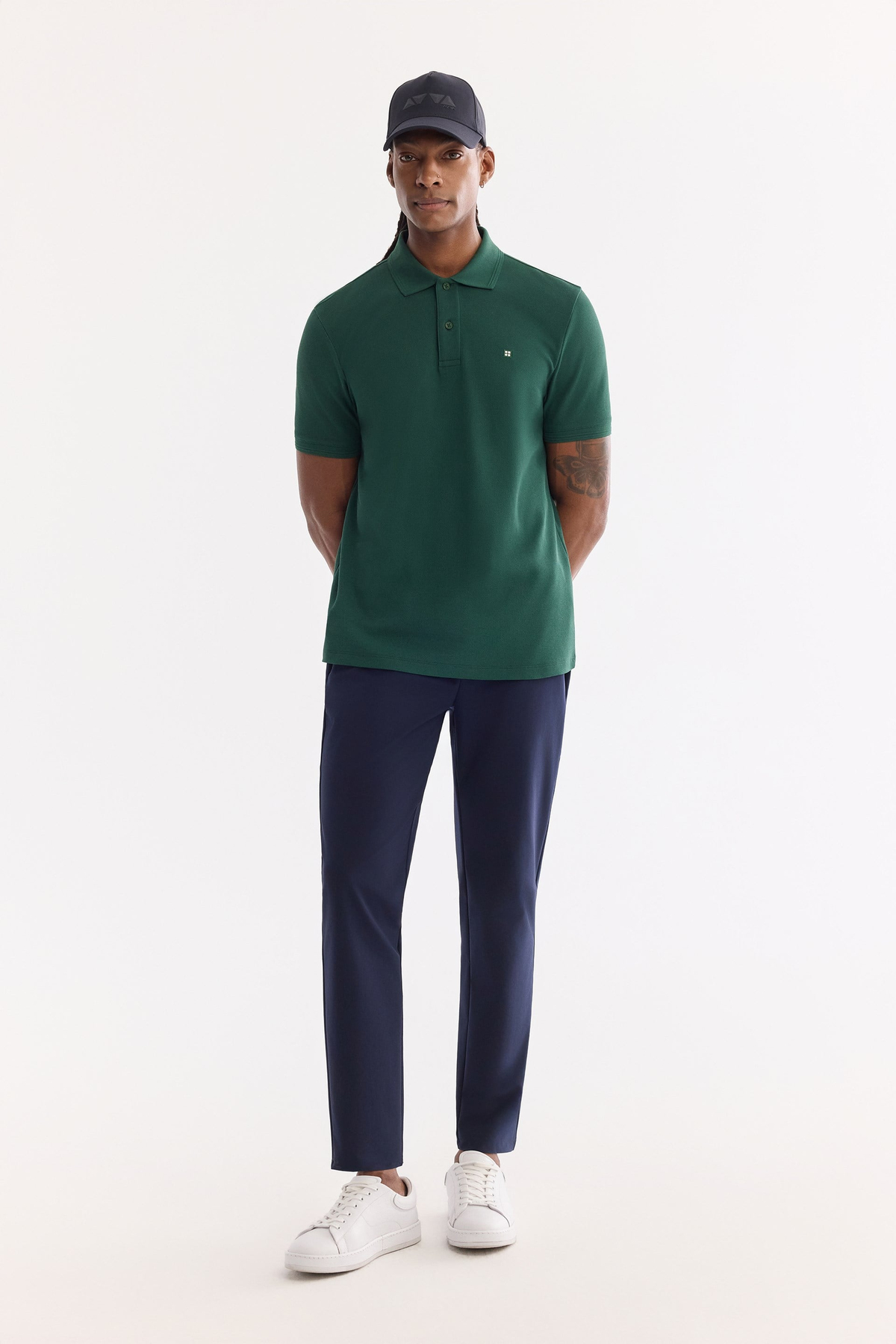 Koyu Yeşil Polo Yaka Kırılmaz Yaka, Serin Tutan, Hızlı Kuruyan Pamuklu Amerkan  Pike  T-Shirt