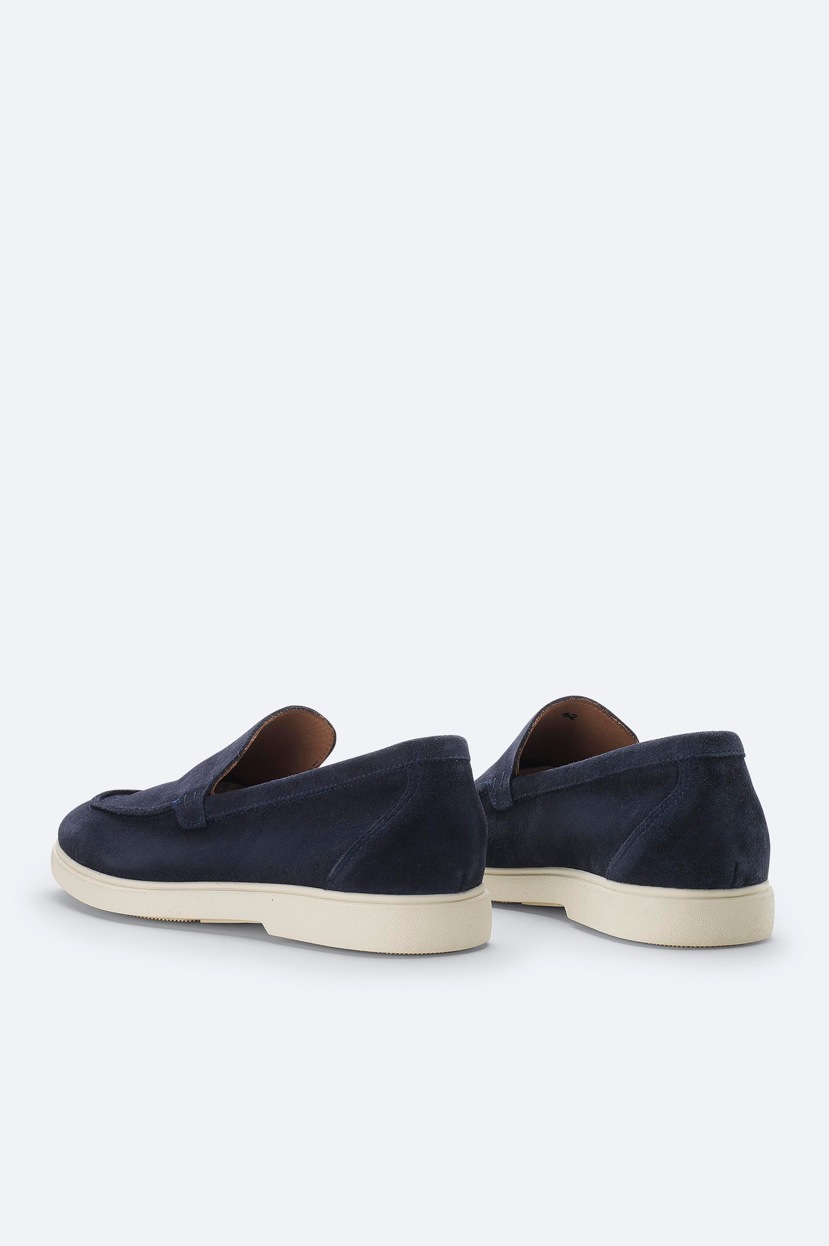 Lacivert Süet Loafer Ayakkabı