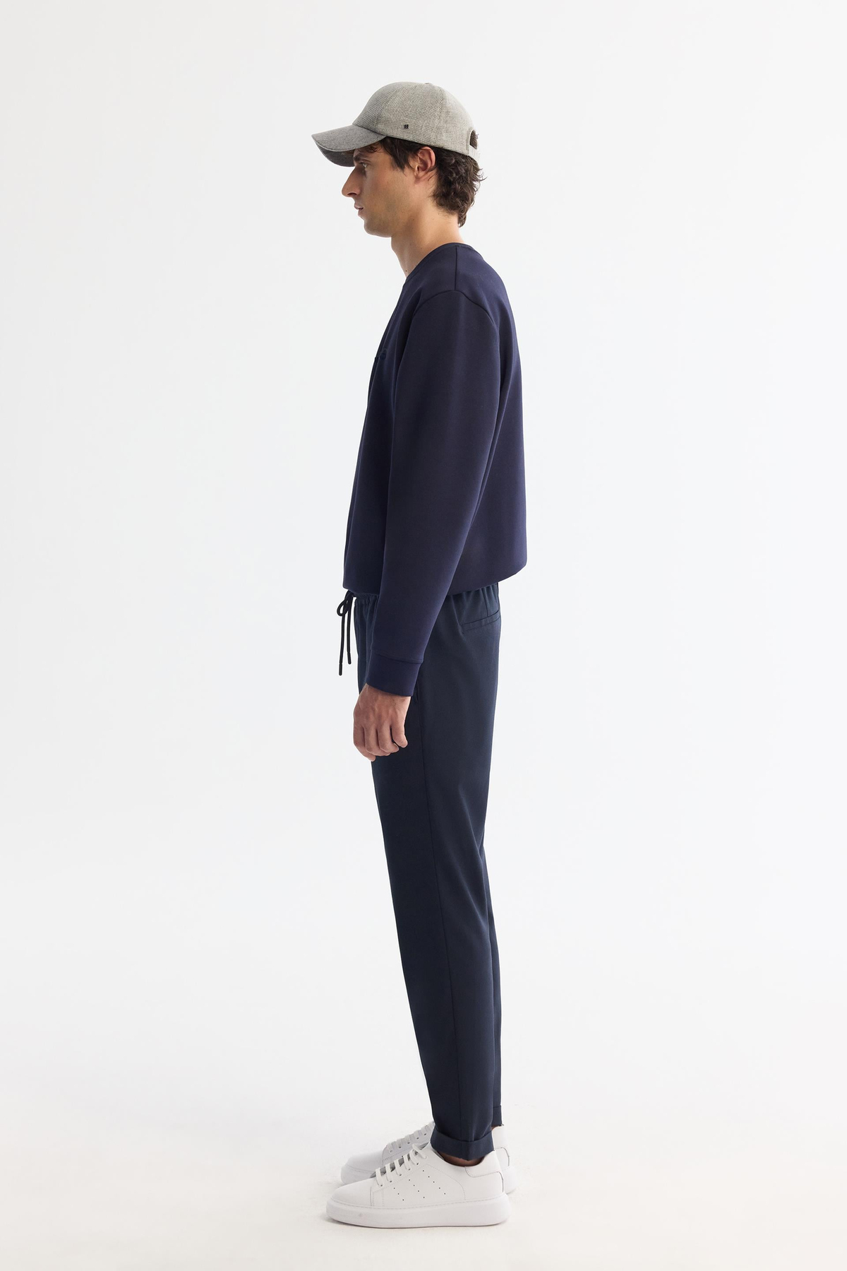 Navy Drawstring Jogger Trousers