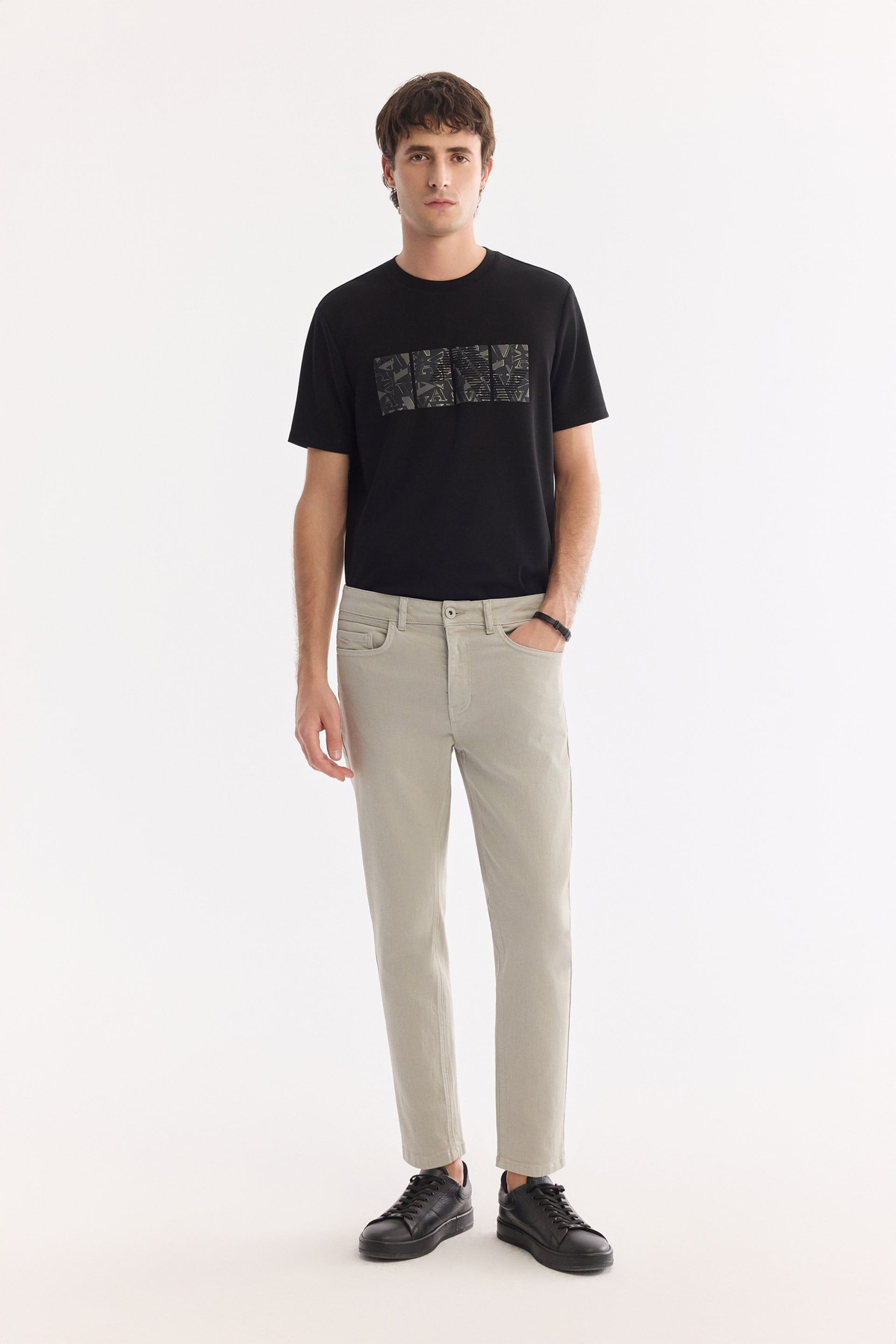 Nil Yeşili Parça Boya Yıkamalı Comfort Slim Fit