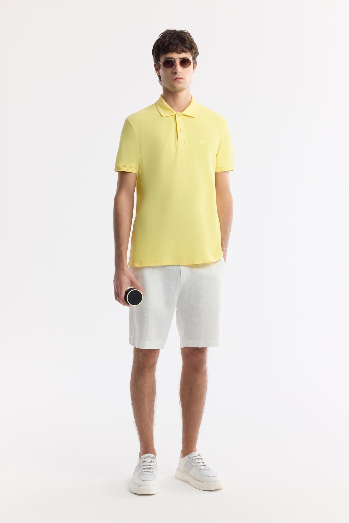 Yellow Cotton Polo Shirt