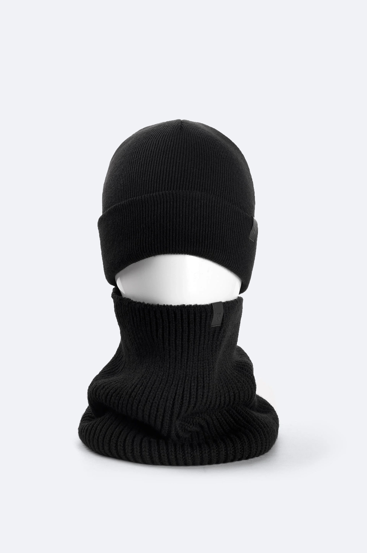 Black Beanie & Neck Warmer