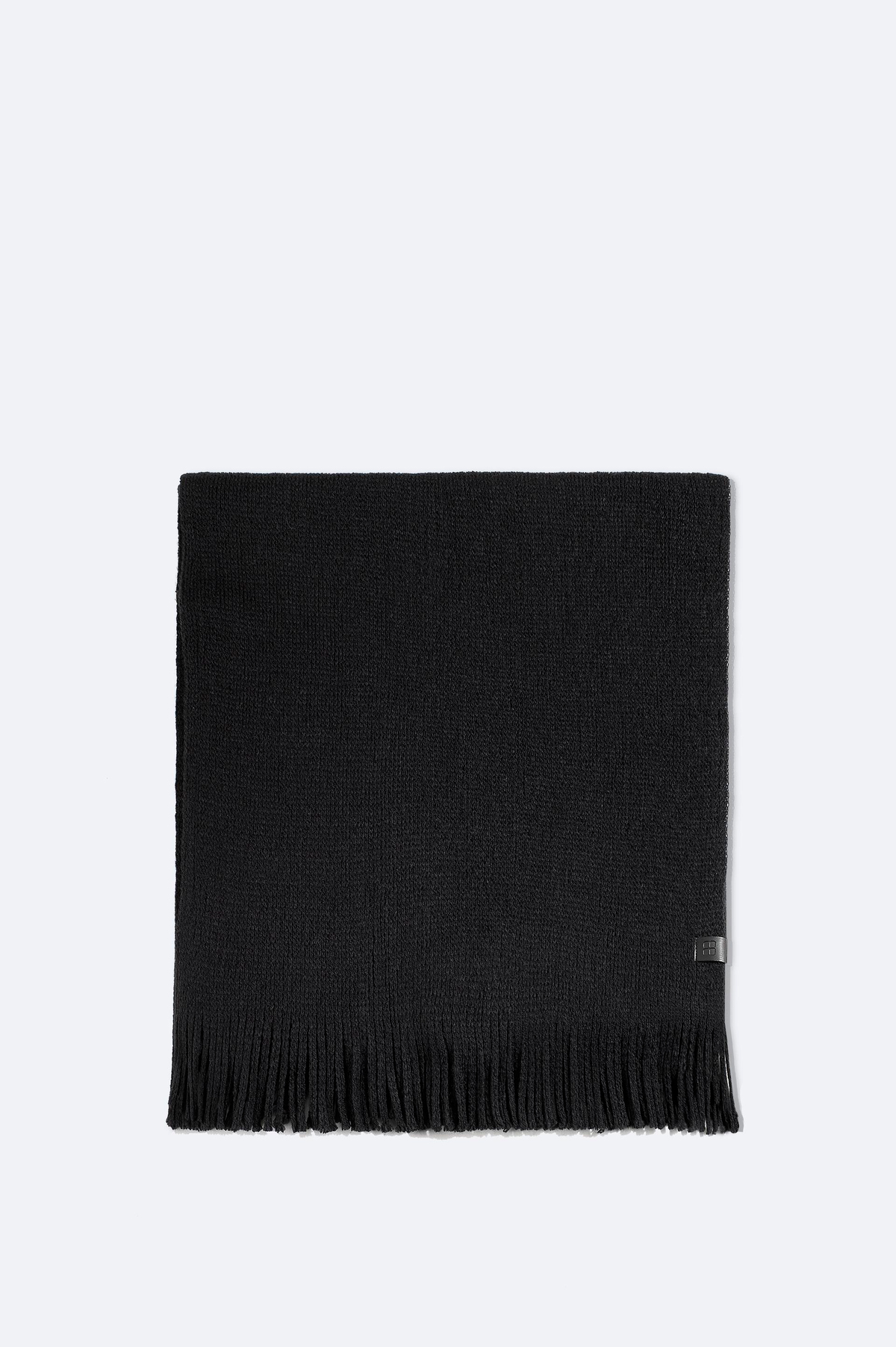 Siyah Basic Püsküllü Şal