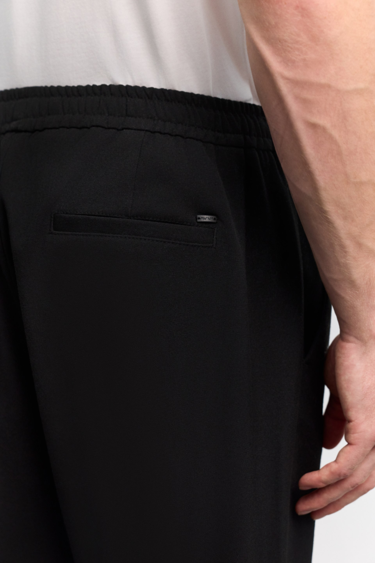 Siyah Beli Lastikli Bağcıklı Kolay Ütülenen Jogger Pantolon