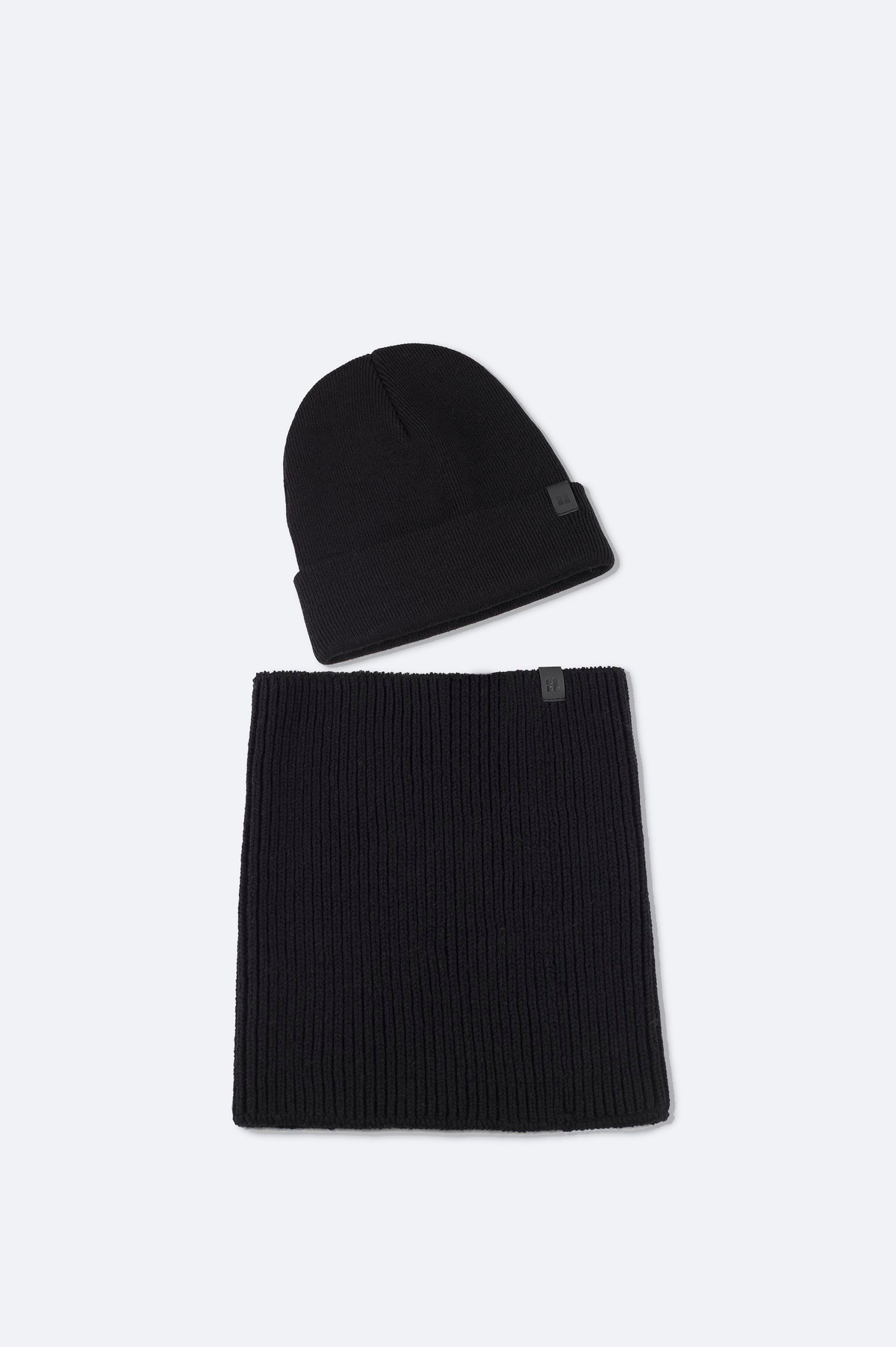 Black Beanie & Neck Warmer
