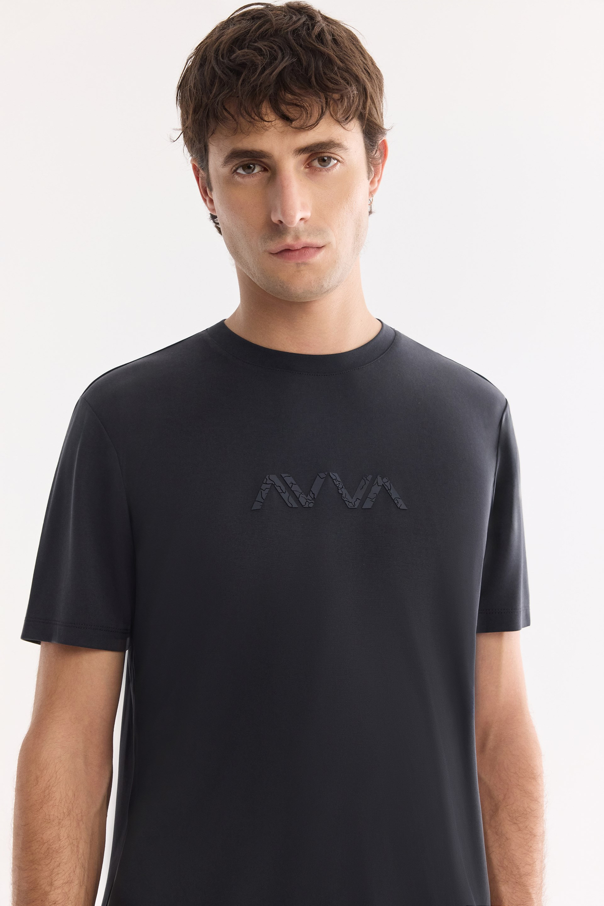 Siyah Bisiklet Yaka Enjeksiyon  Baskılı Cupra Süprem  T-Shirt