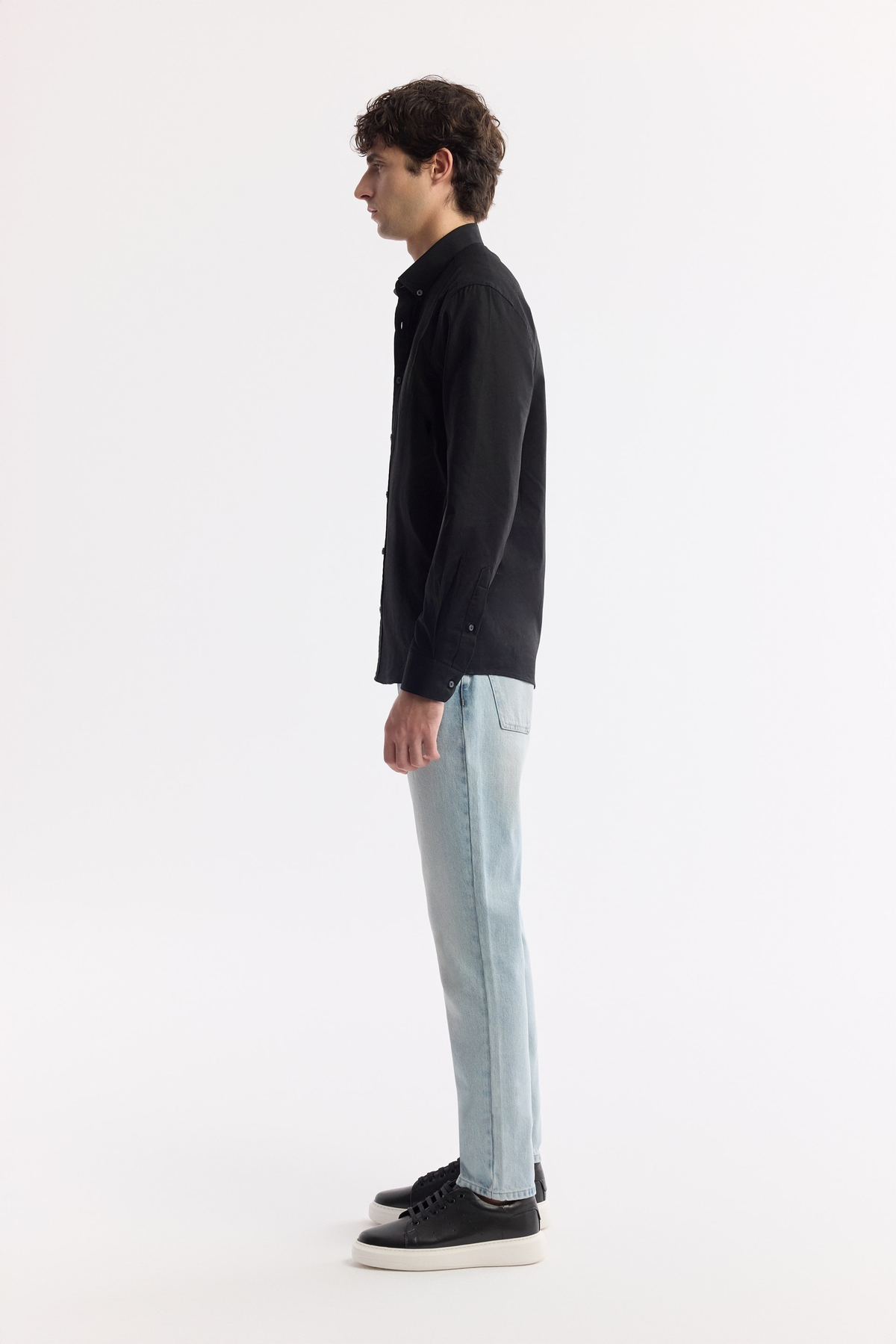 Black 100% Cotton Oxford Shirt