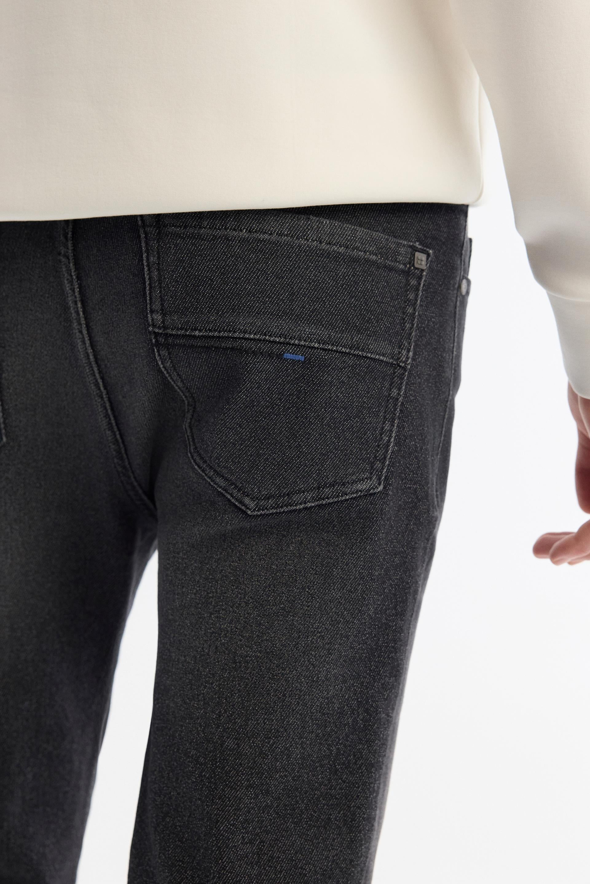 Siyah Eskitme Yıkama Skinny Fit Jean Pantolon