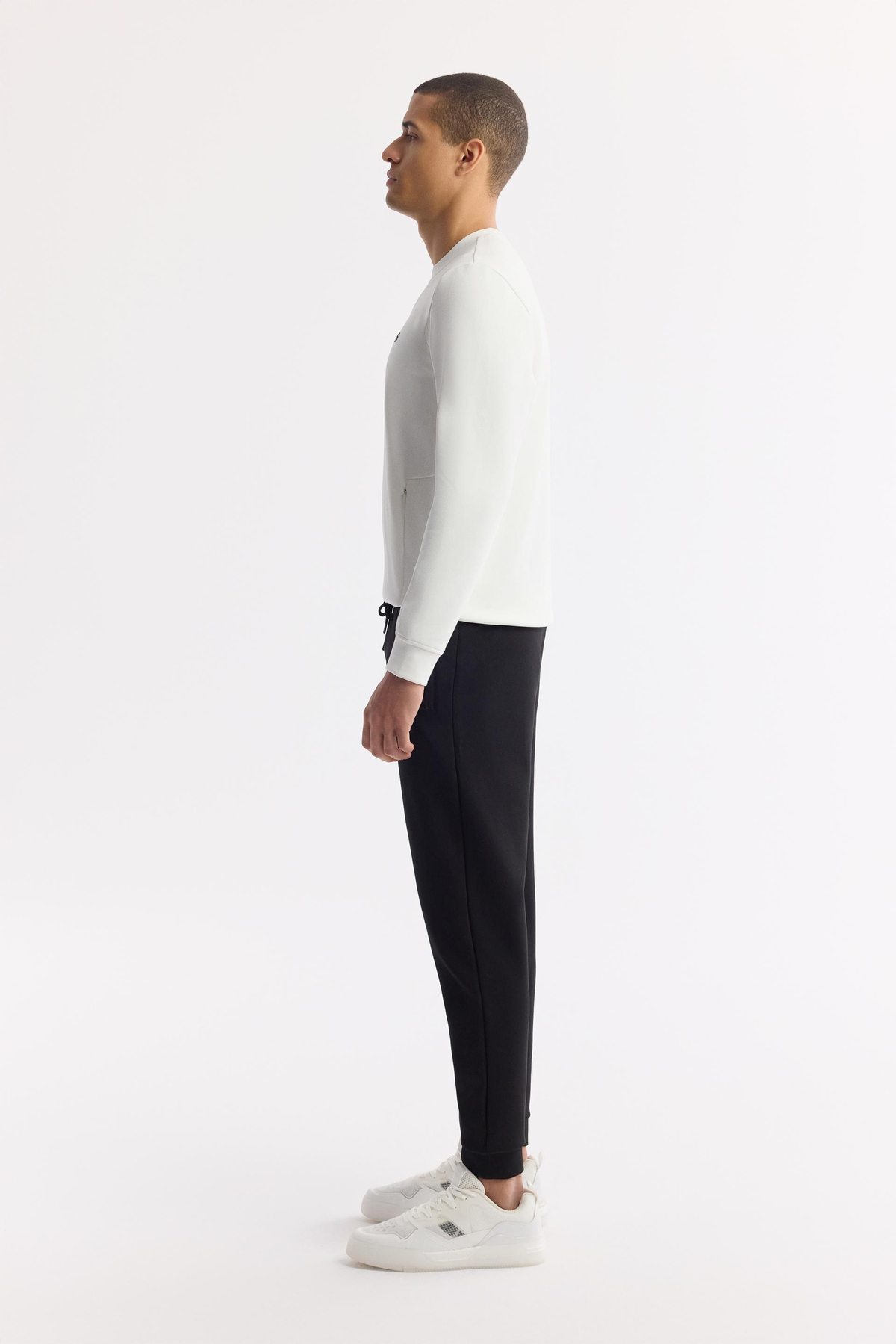 Black Interlock Joggers