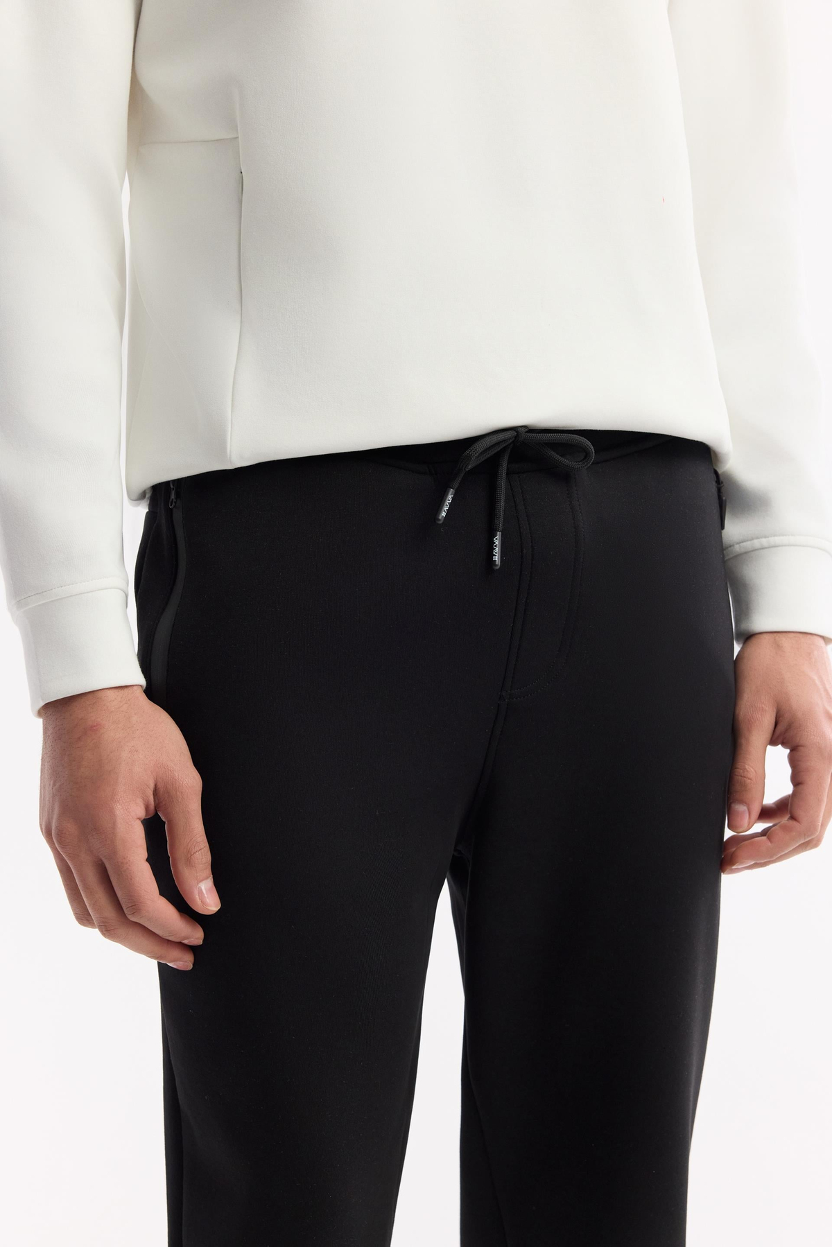 Black Interlock Joggers
