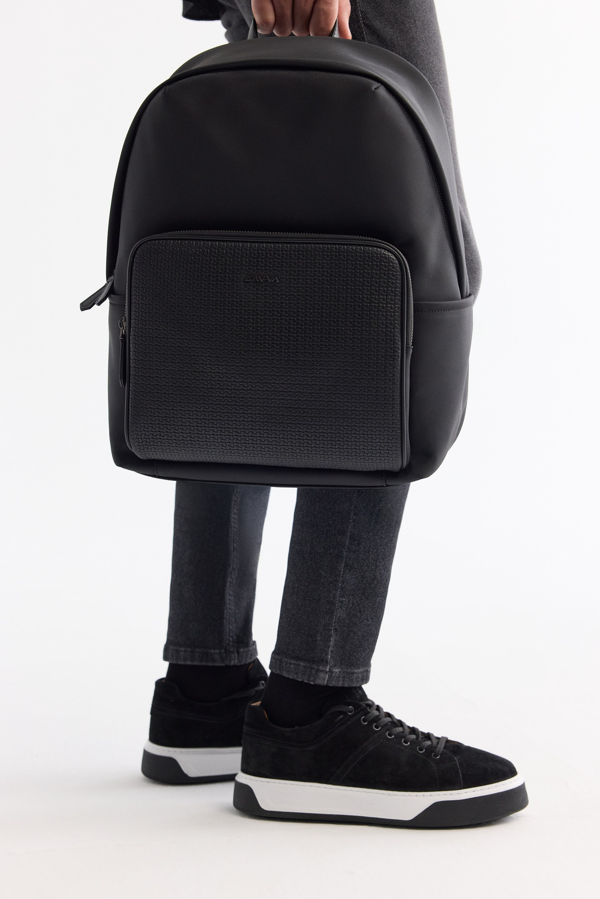 Black Leather Backpack