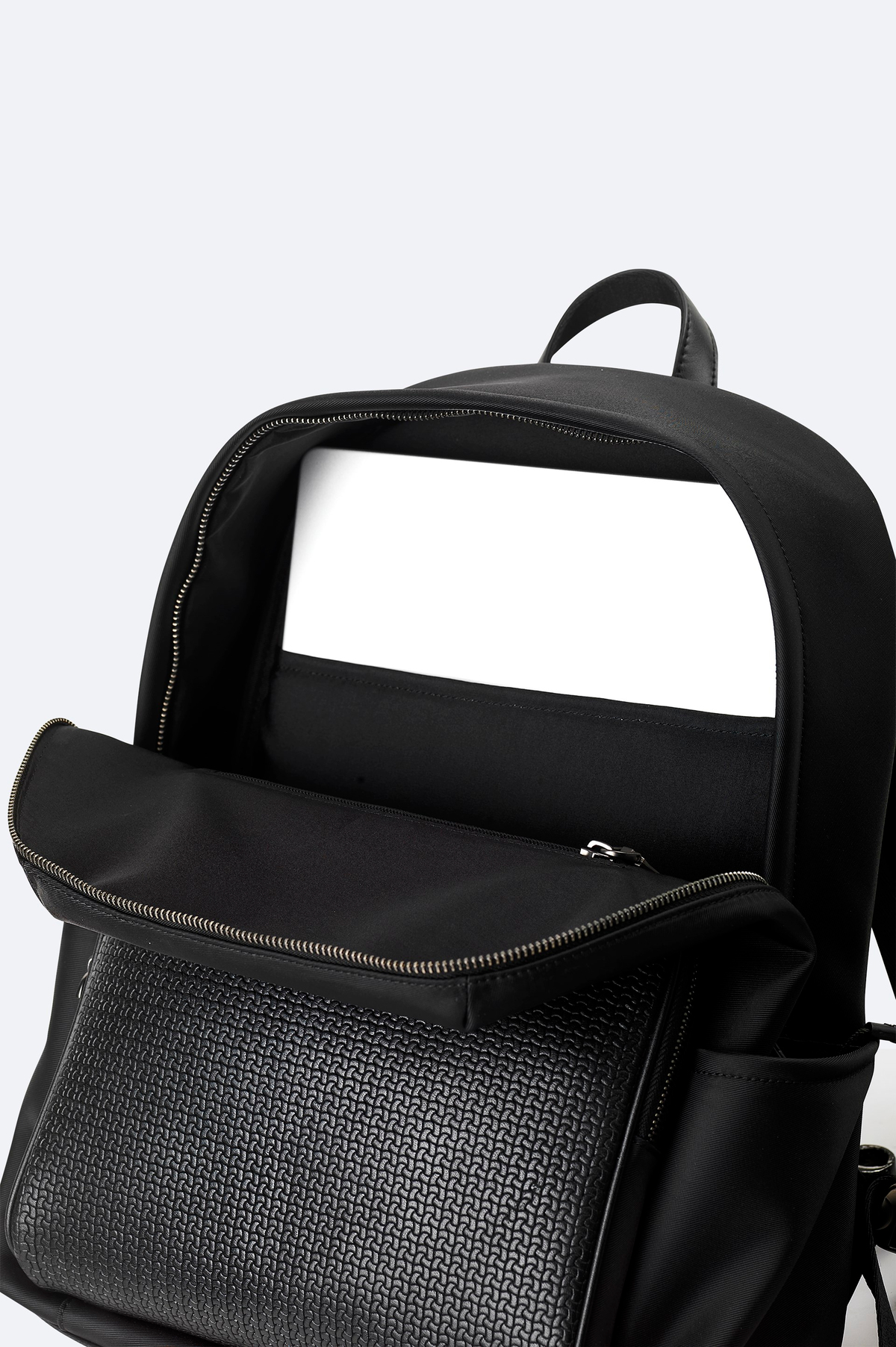 Black Leather Backpack