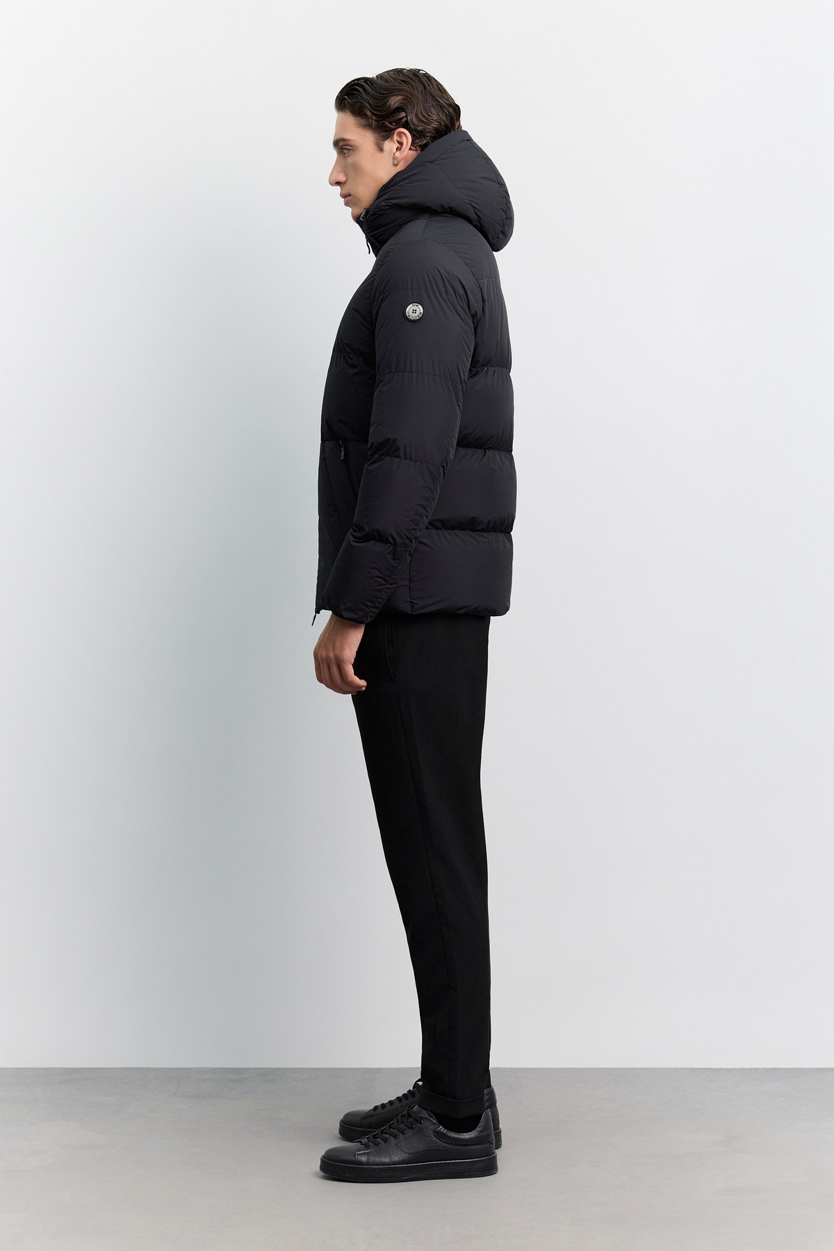 Black Hooded Padded Jacket