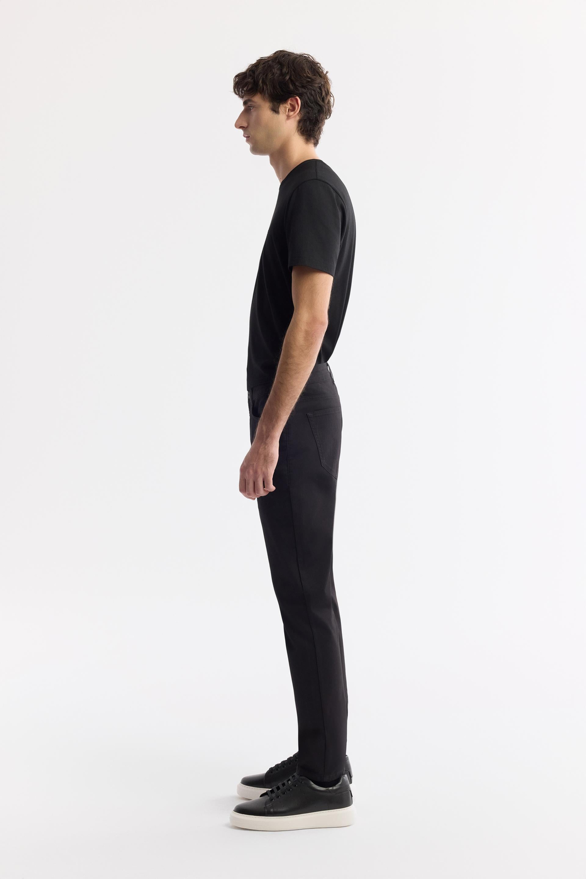 Black Tencel Blend Trousers