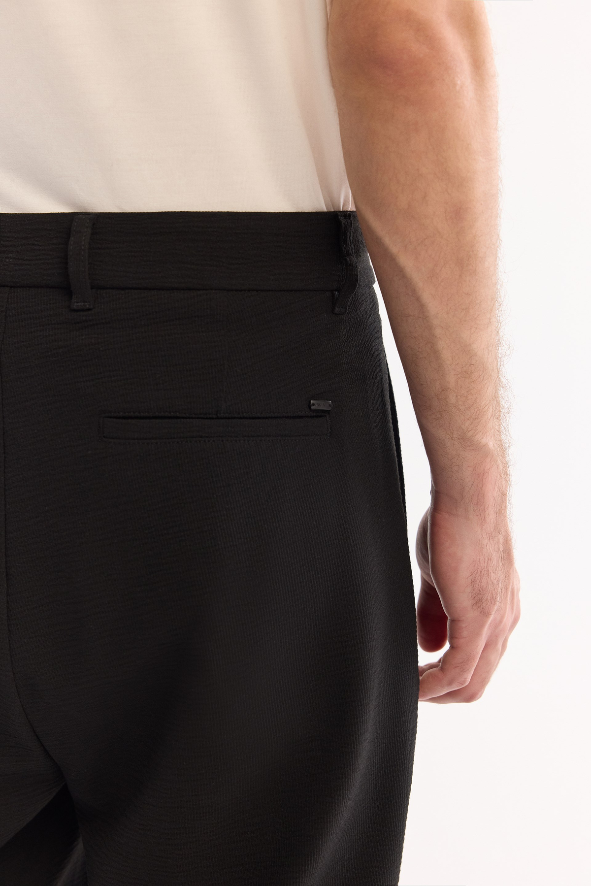 Siyah Klasik Bel Bi-Stretch Kolay Ütülenen Pantolon