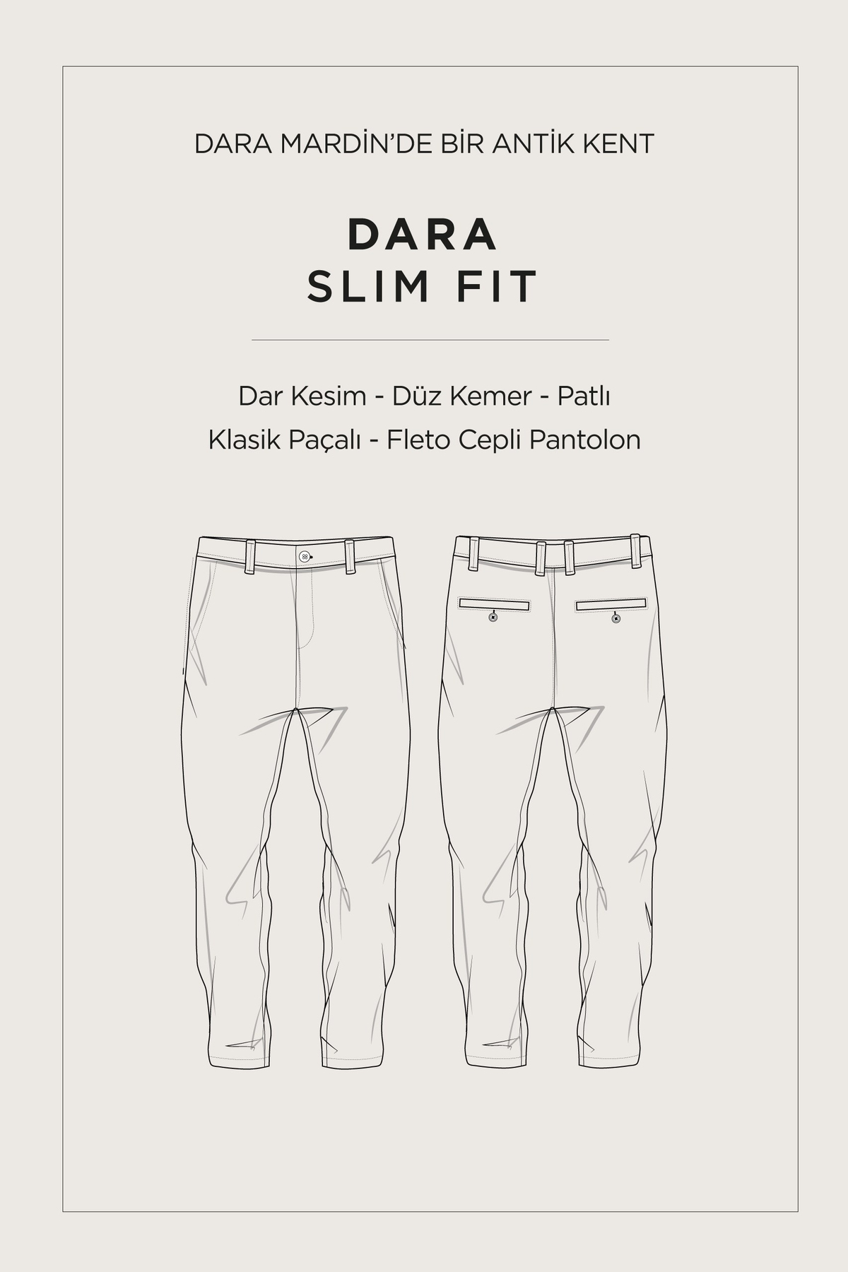 Siyah Klasik Bel Pamuklu Elastan Chino Pantolon
